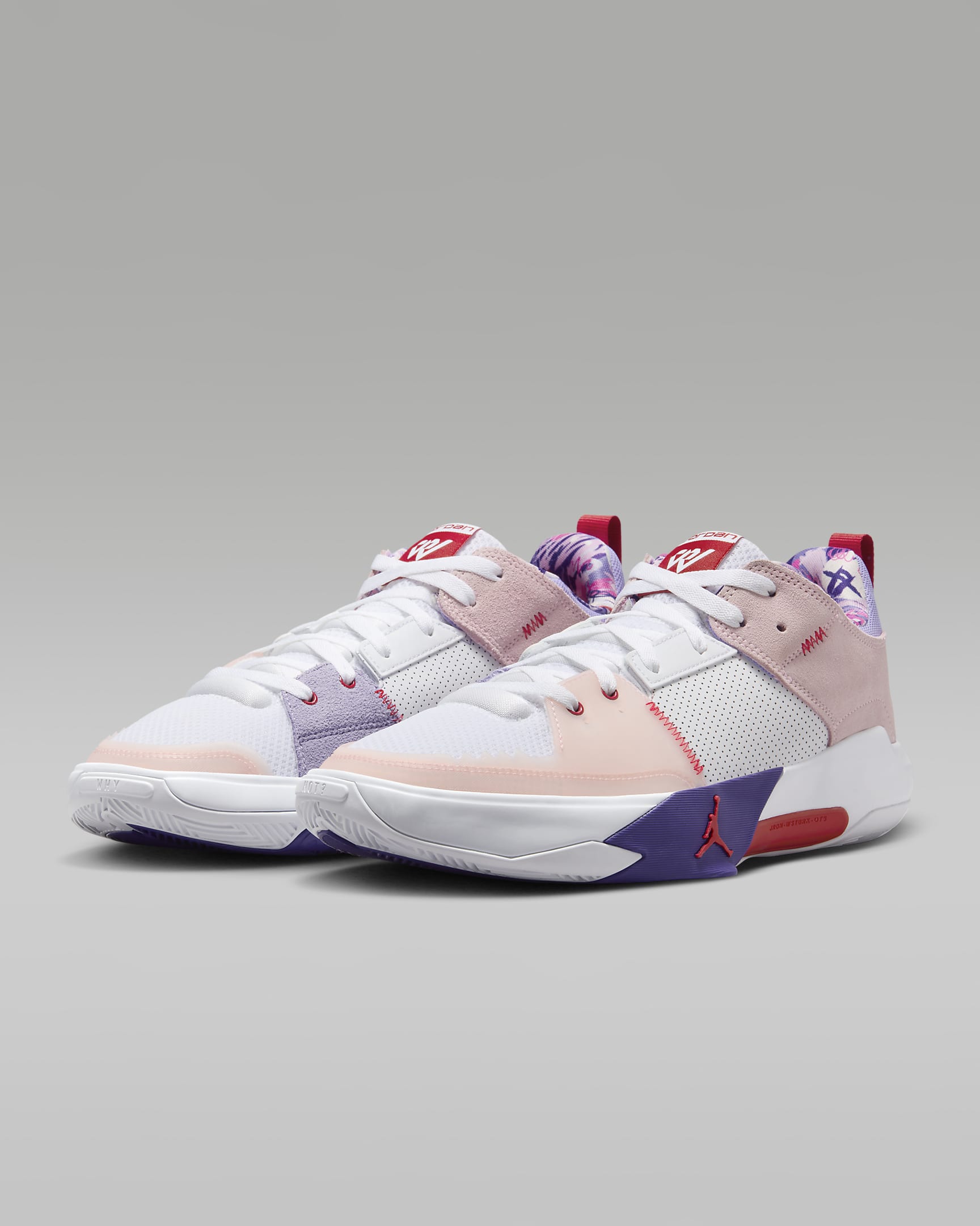 Jordan One Take 5 PF Basketball Shoes - White/Arctic Punch/Purple Pulse/University Red