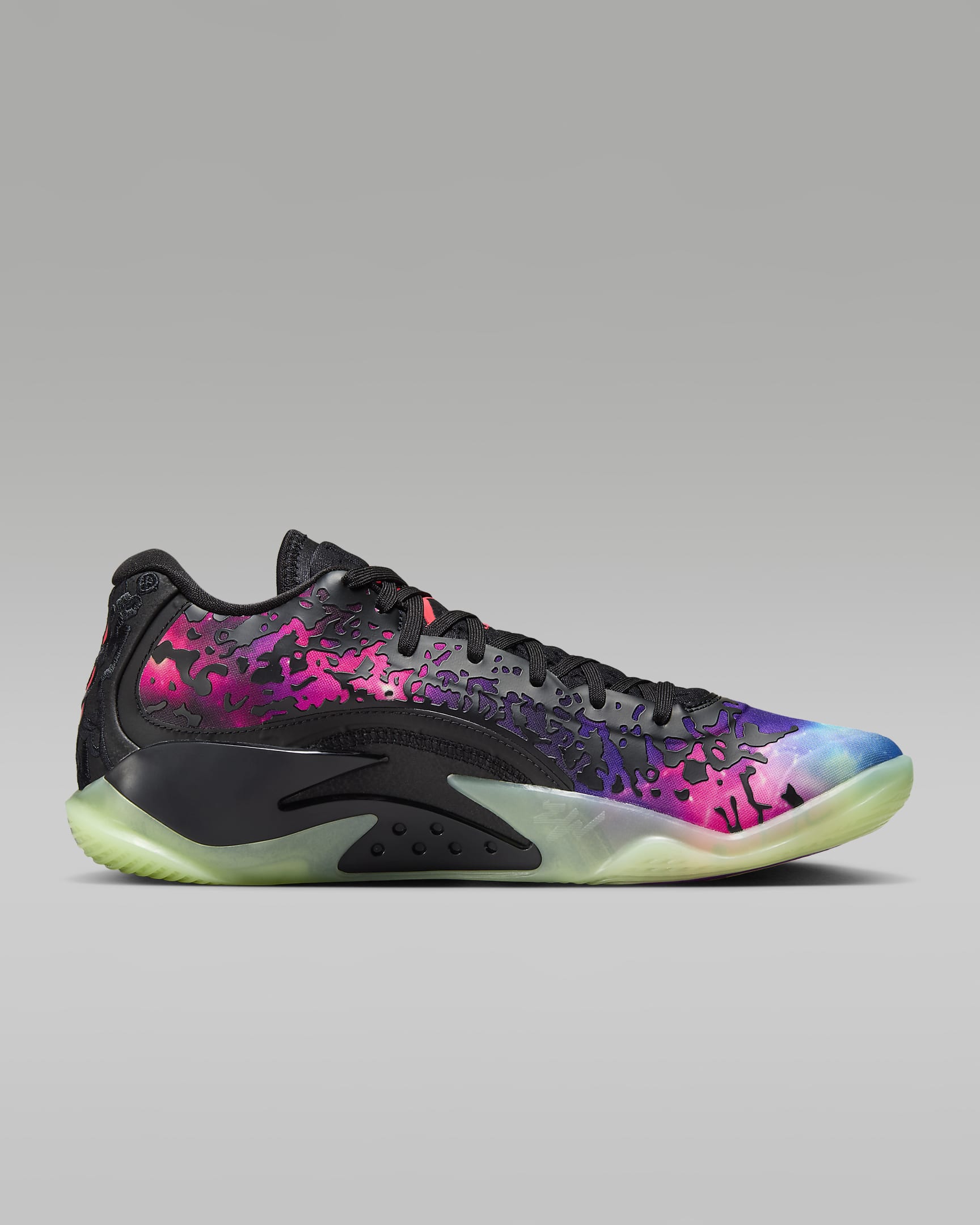 Zion 3 PF Basketball Shoes - Black/Vivid Purple/Barely Volt/Solar Red