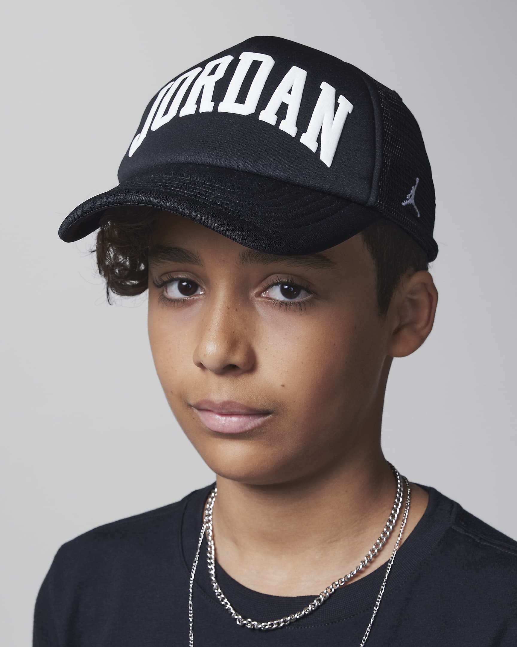 Gorra de rejilla con espuma para niños talla grande Jordan - Negro