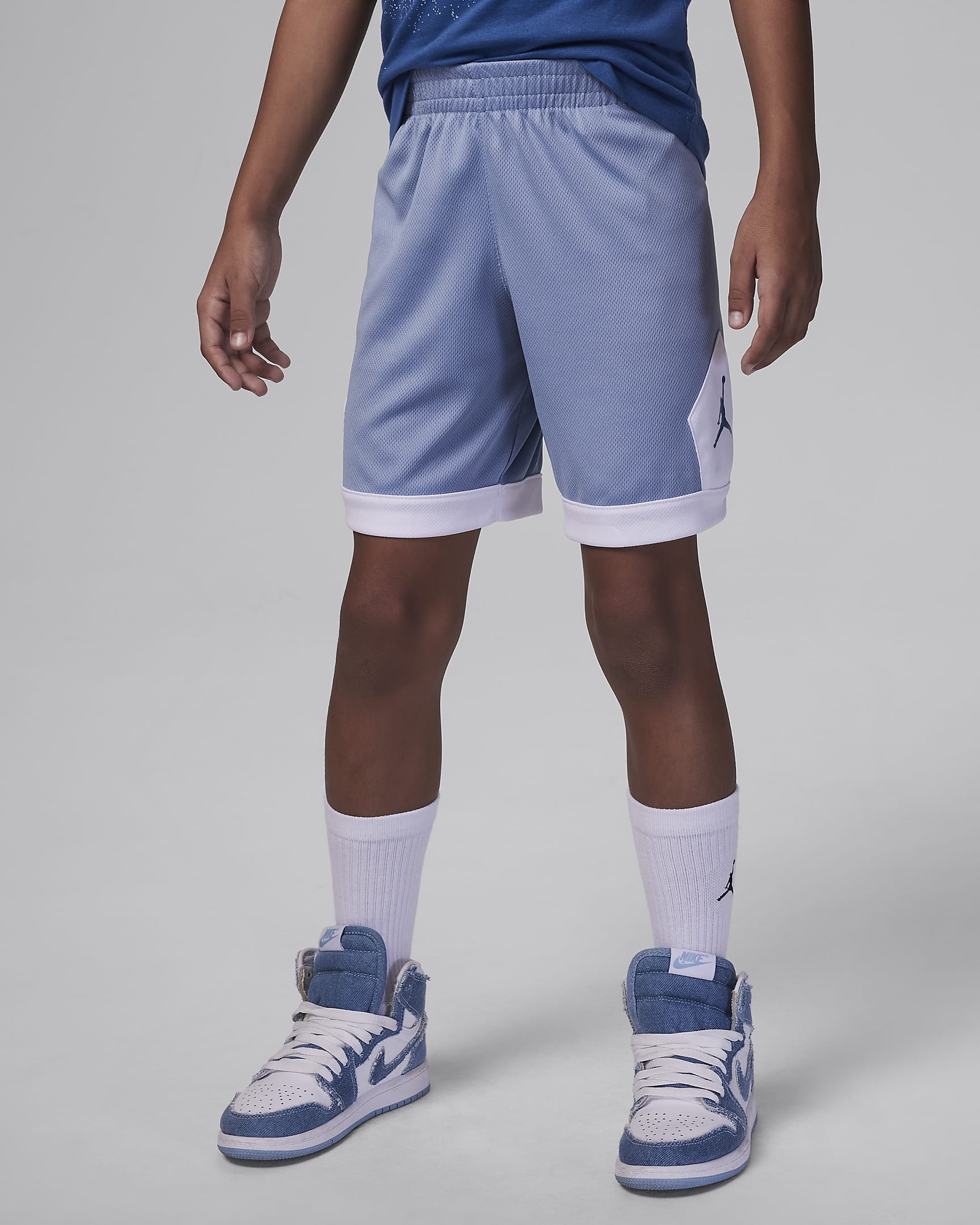 Jordan Hoop Styles Younger Kids' 2-Piece Shorts Set - Blue Grey