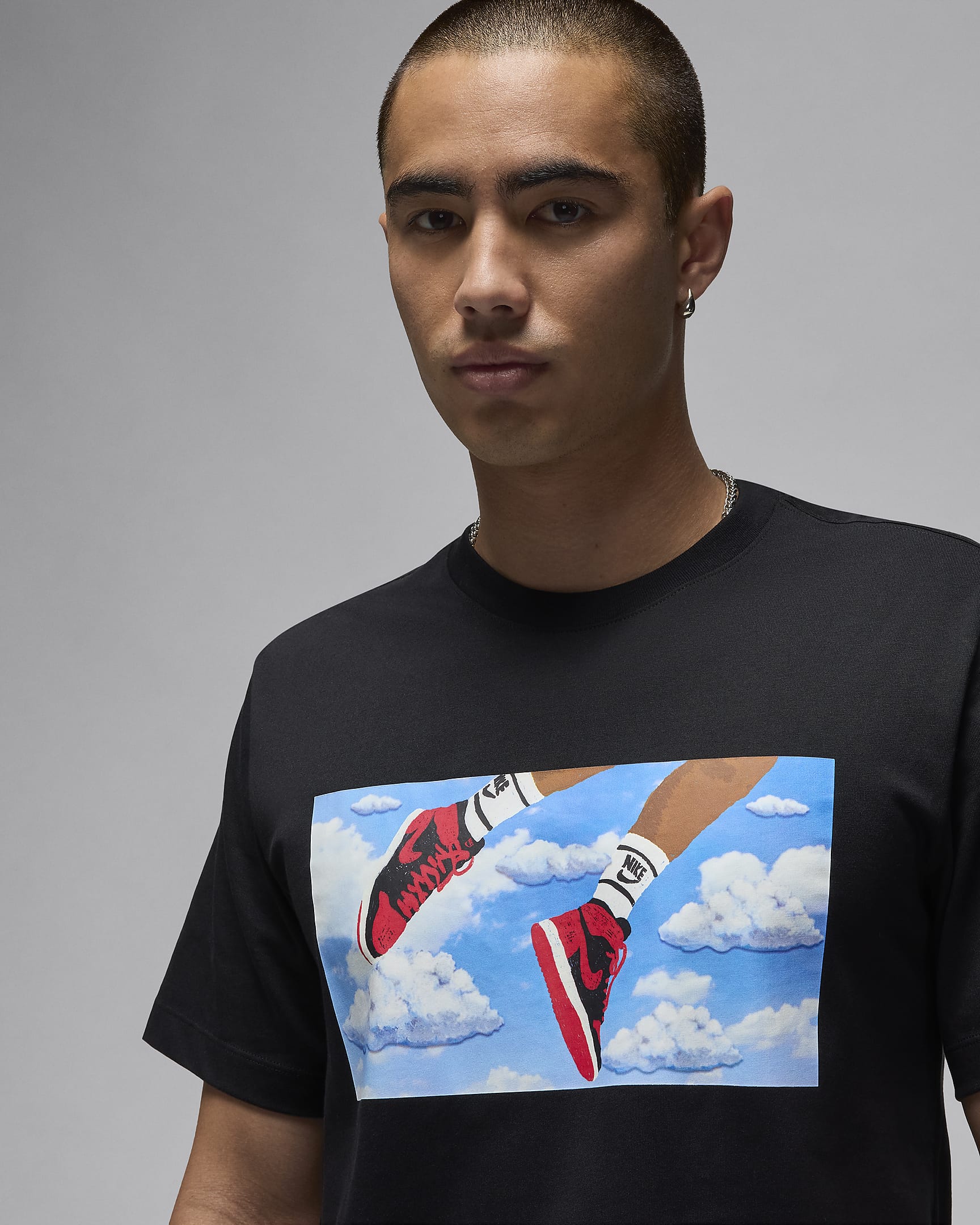 Ανδρικό T-Shirt Jordan Flight Essentials - Μαύρο/Λευκό