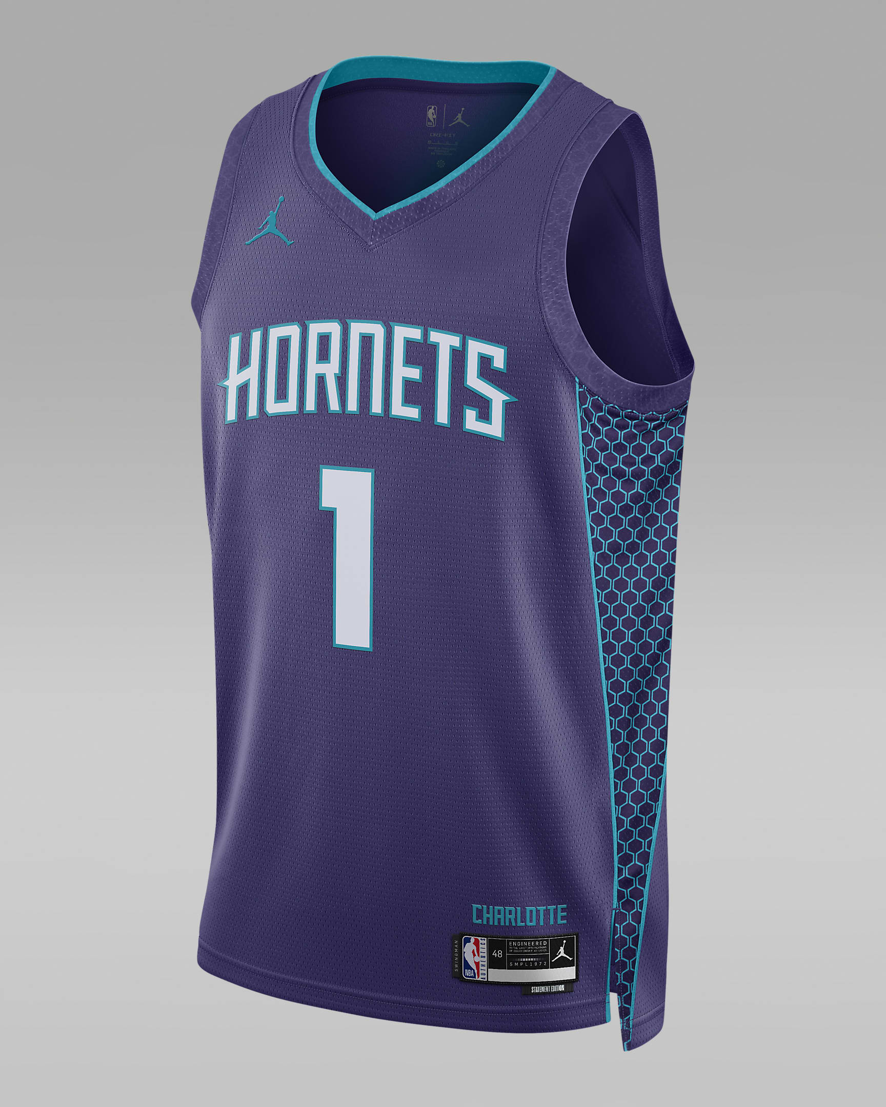 Charlotte Hornets Statement Edition Jordan Dri-FIT NBA Swingman-drakt til herre - New Orchid