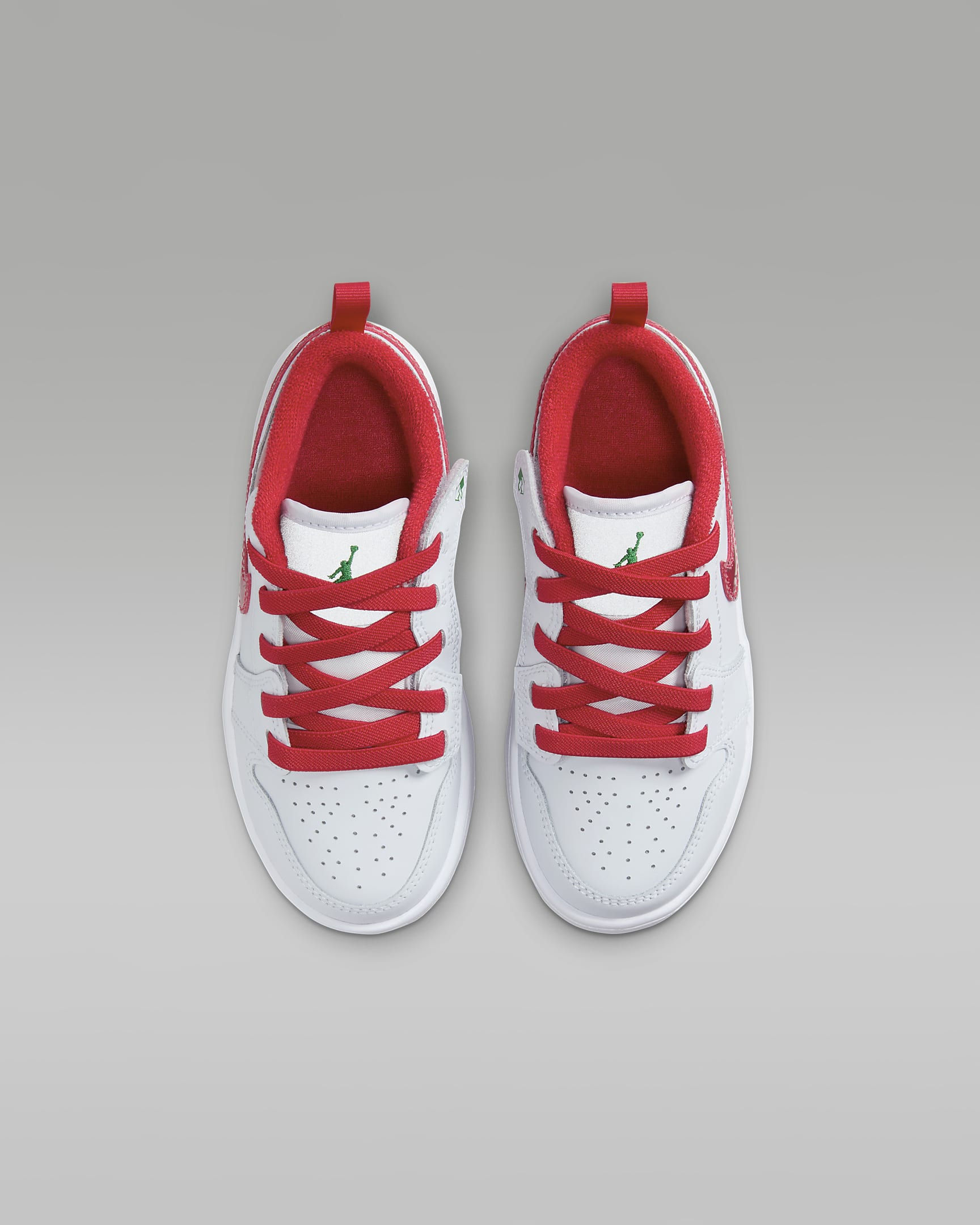 Jordan 1 Low Alt SE Little Kids' Shoes - Football Grey/Pine Green/White/University Red