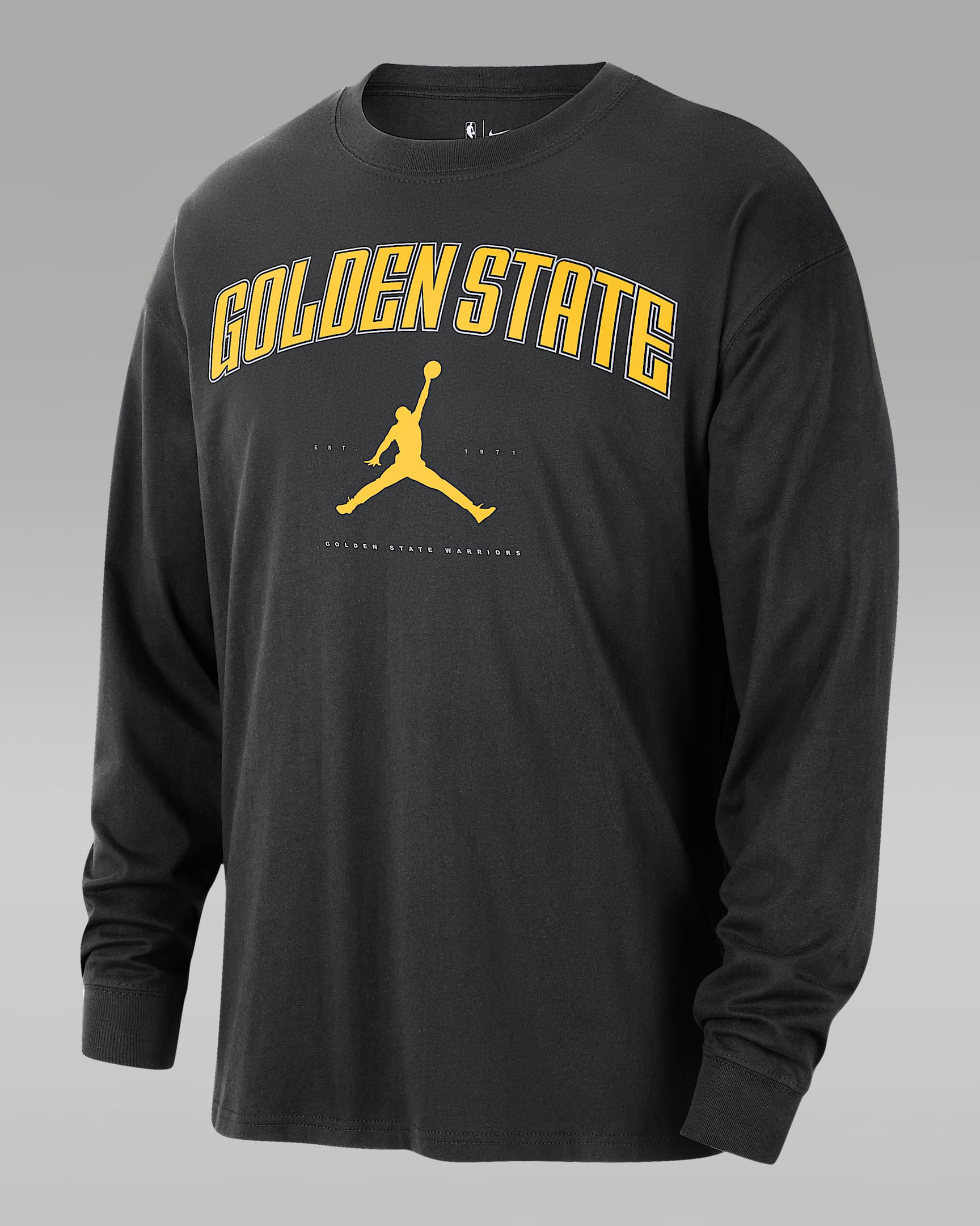 Golden State Warriors Essential Men's Jordan NBA Long-Sleeve T-Shirt - Black