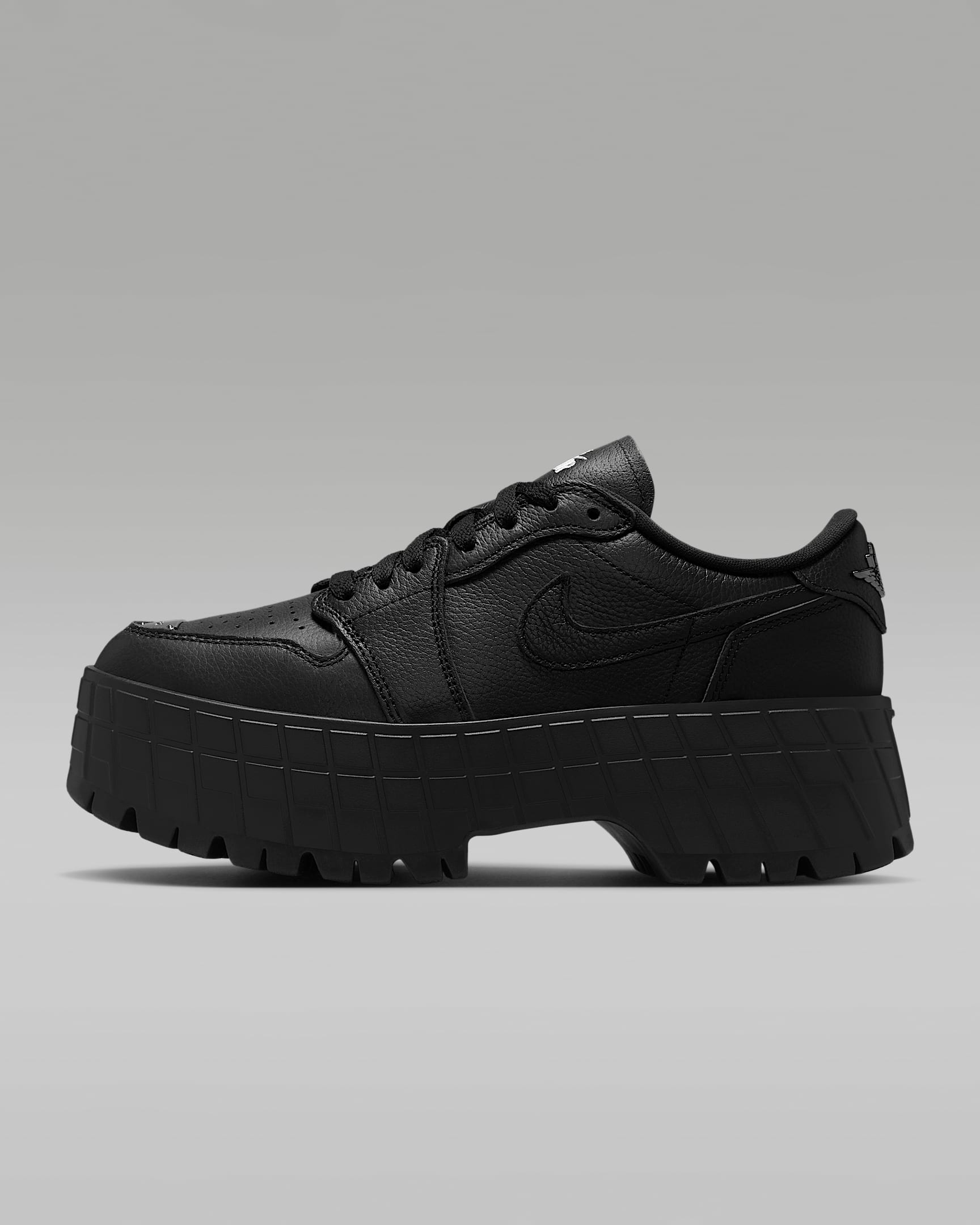 Air Jordan 1 Brooklyn Low Women's Shoes - Black/White/Metallic Black