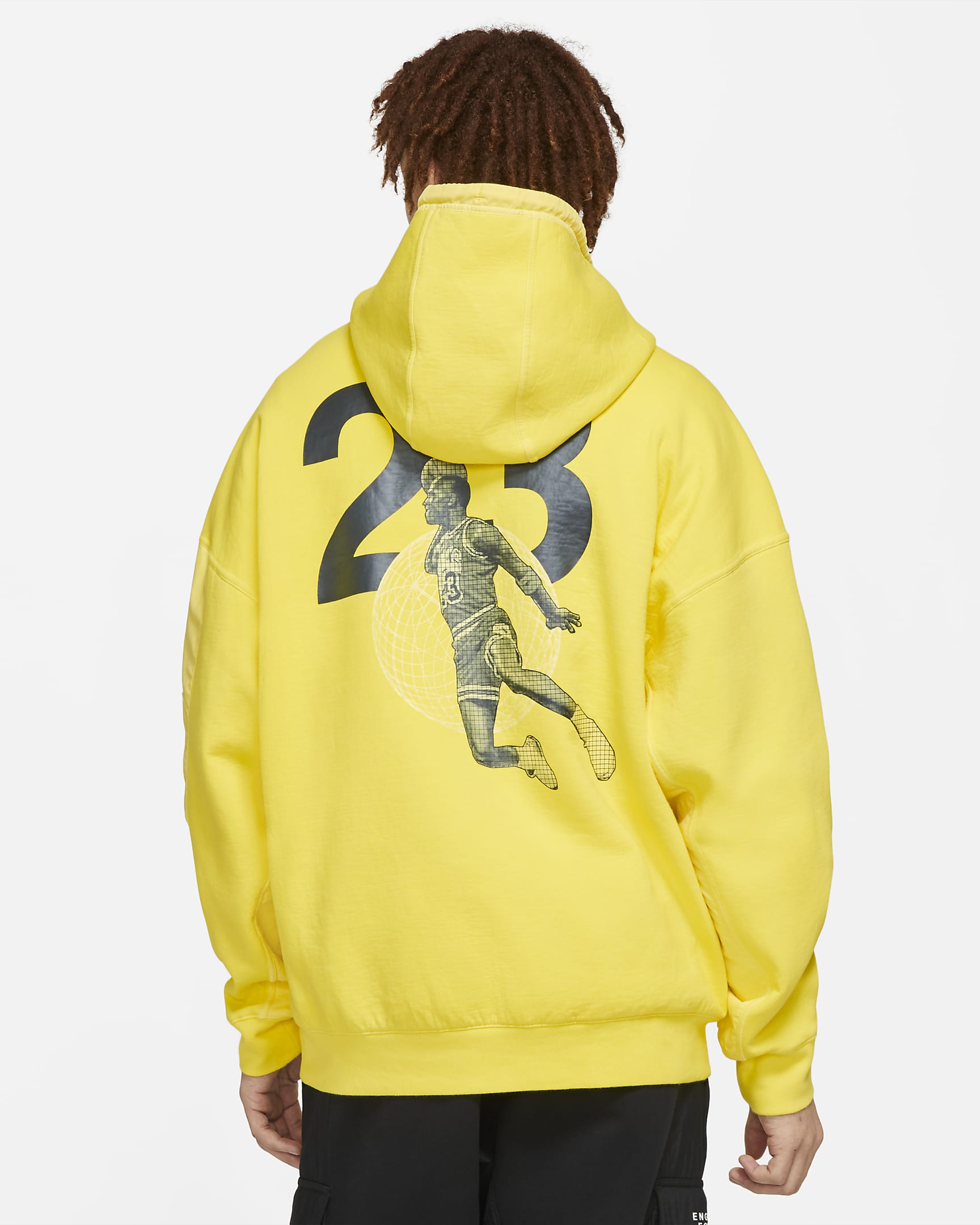 Jordan 23 Engineered Men's Washed Fleece Hoodie - Opti Yellow/Black