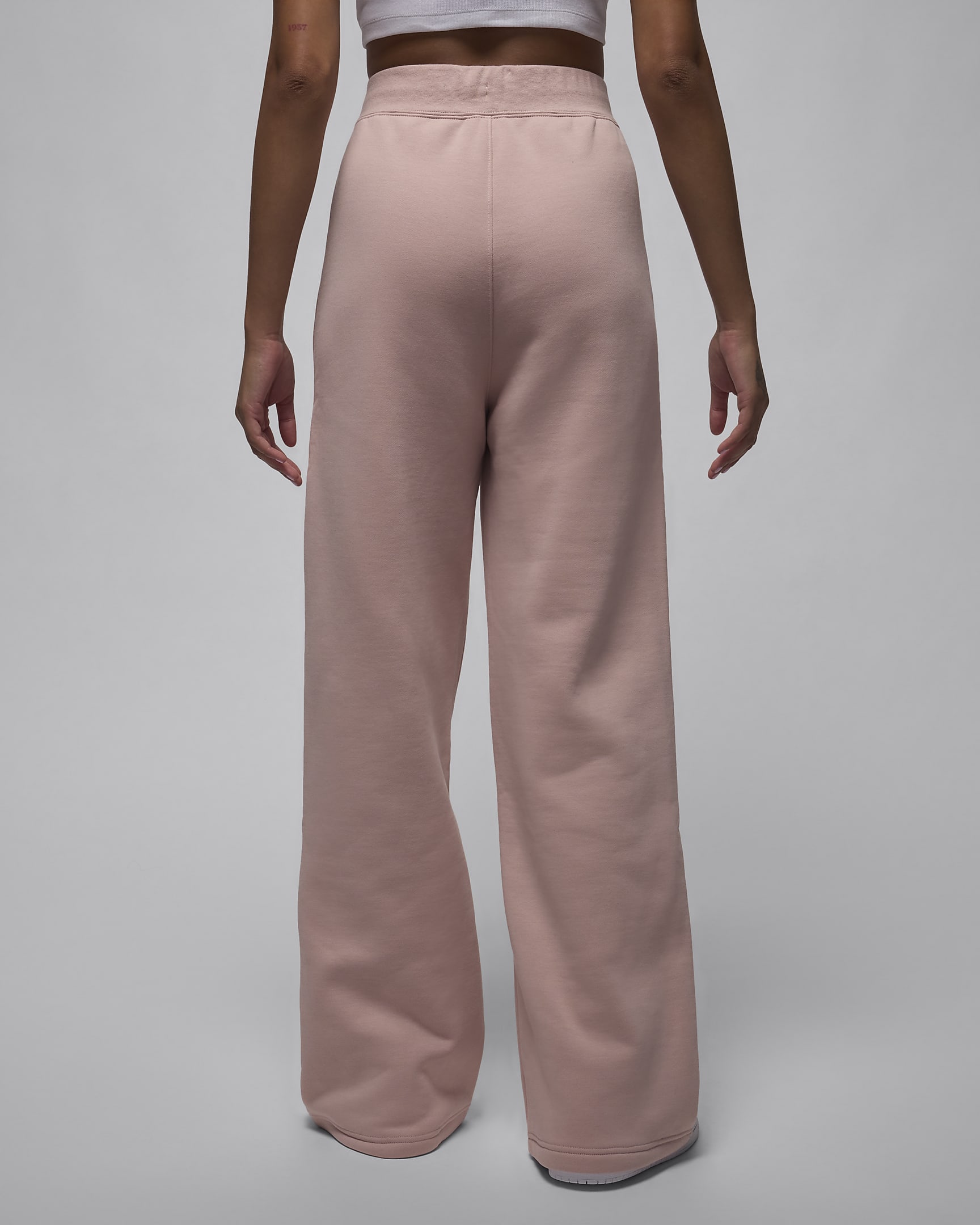 Jordan Flight Fleece 女款無縮口長褲 - Pink Oxford