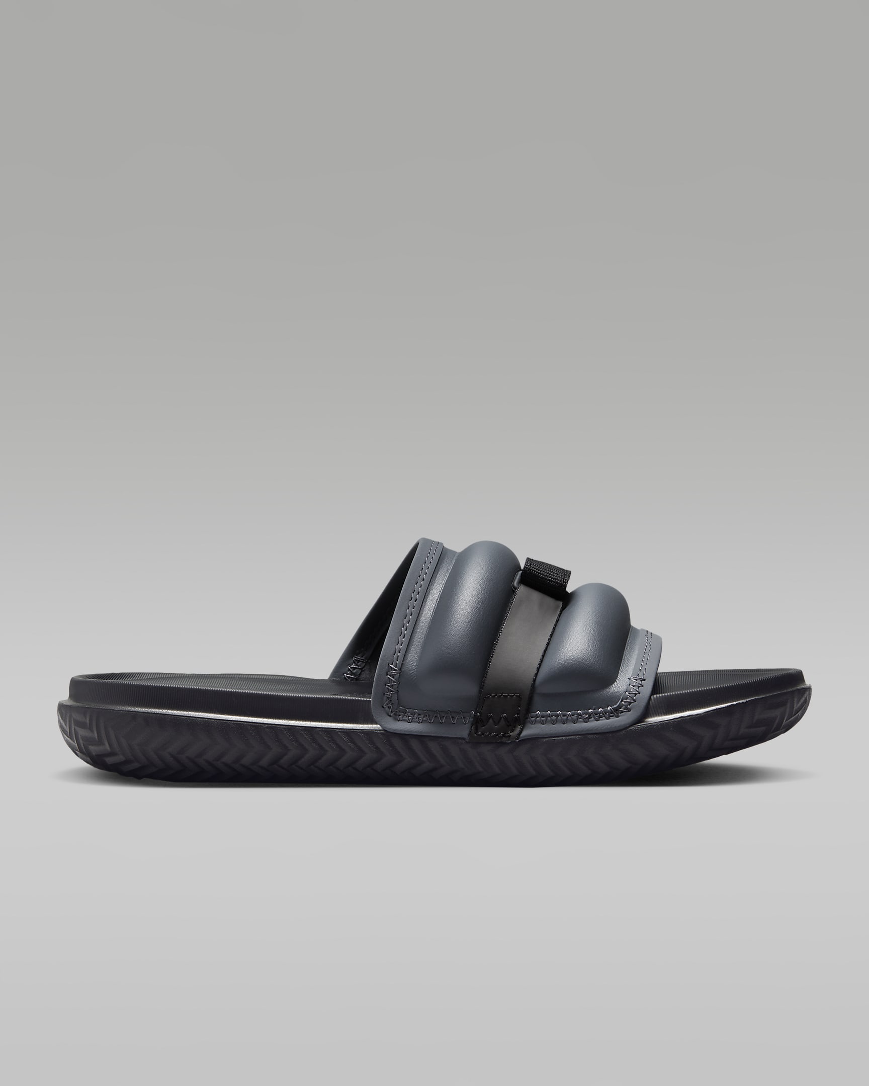 Jordan Super Play Men's Slides - Dark Grey/Gold Amber/Black