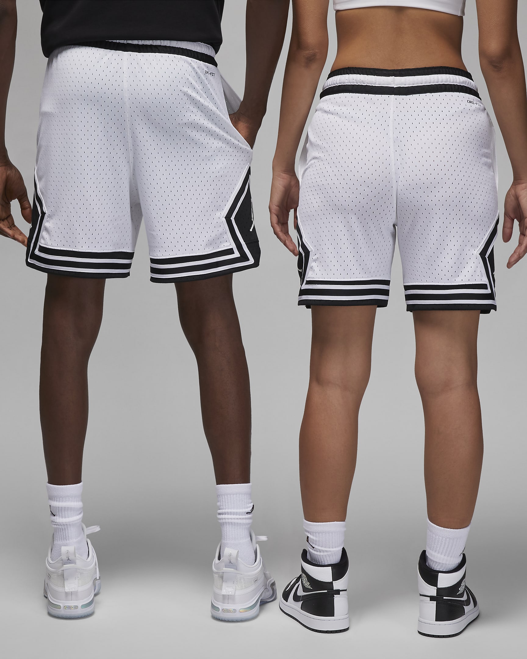 Jordan Dri-FIT Sport Diamond Shorts - White/Black/White/White