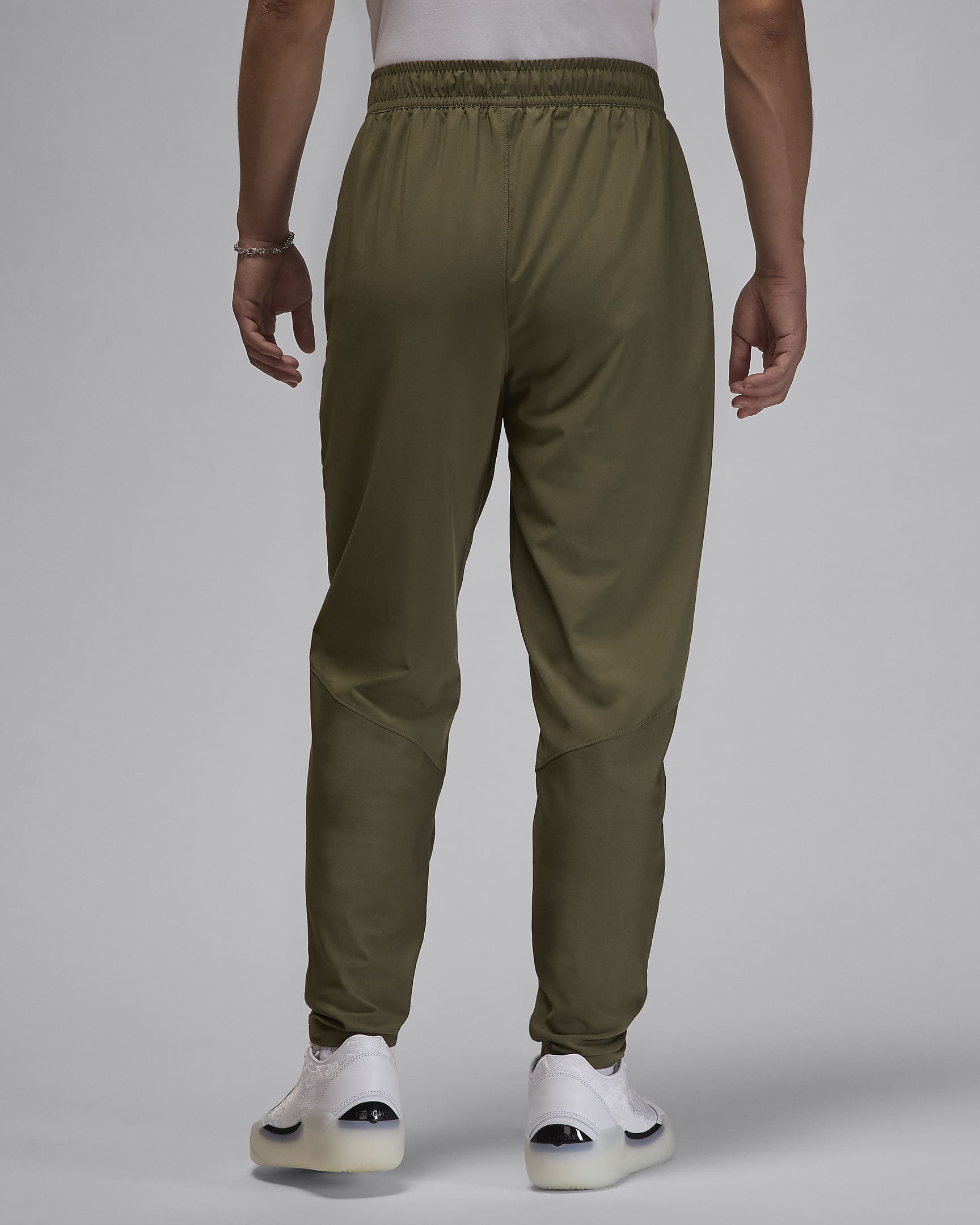 Jordan Sport Men's Dri-FIT Woven Trousers - Medium Olive/Medium Olive/White