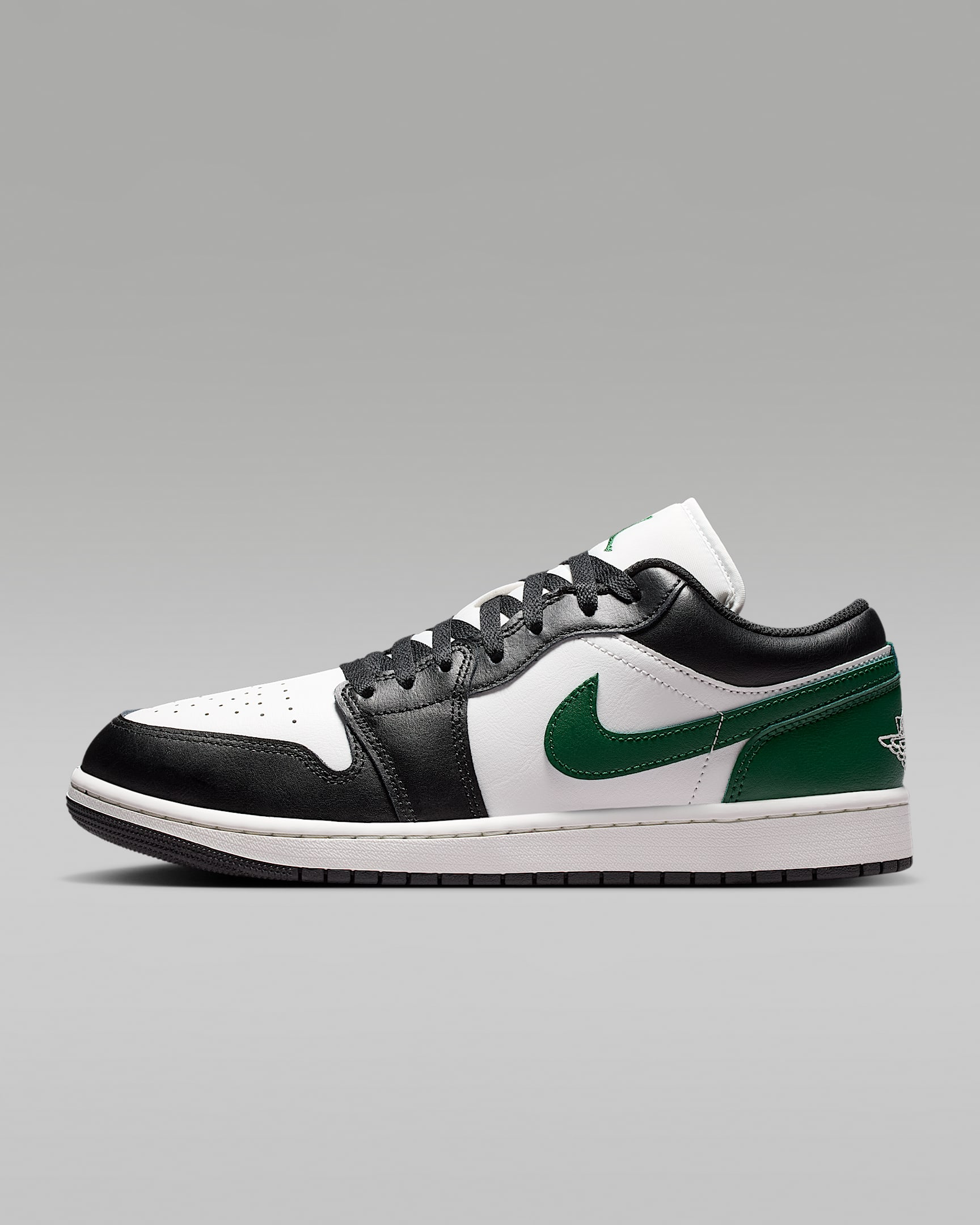 Air Jordan 1 Low Men's Shoes - Black/Gorge Green/Summit White