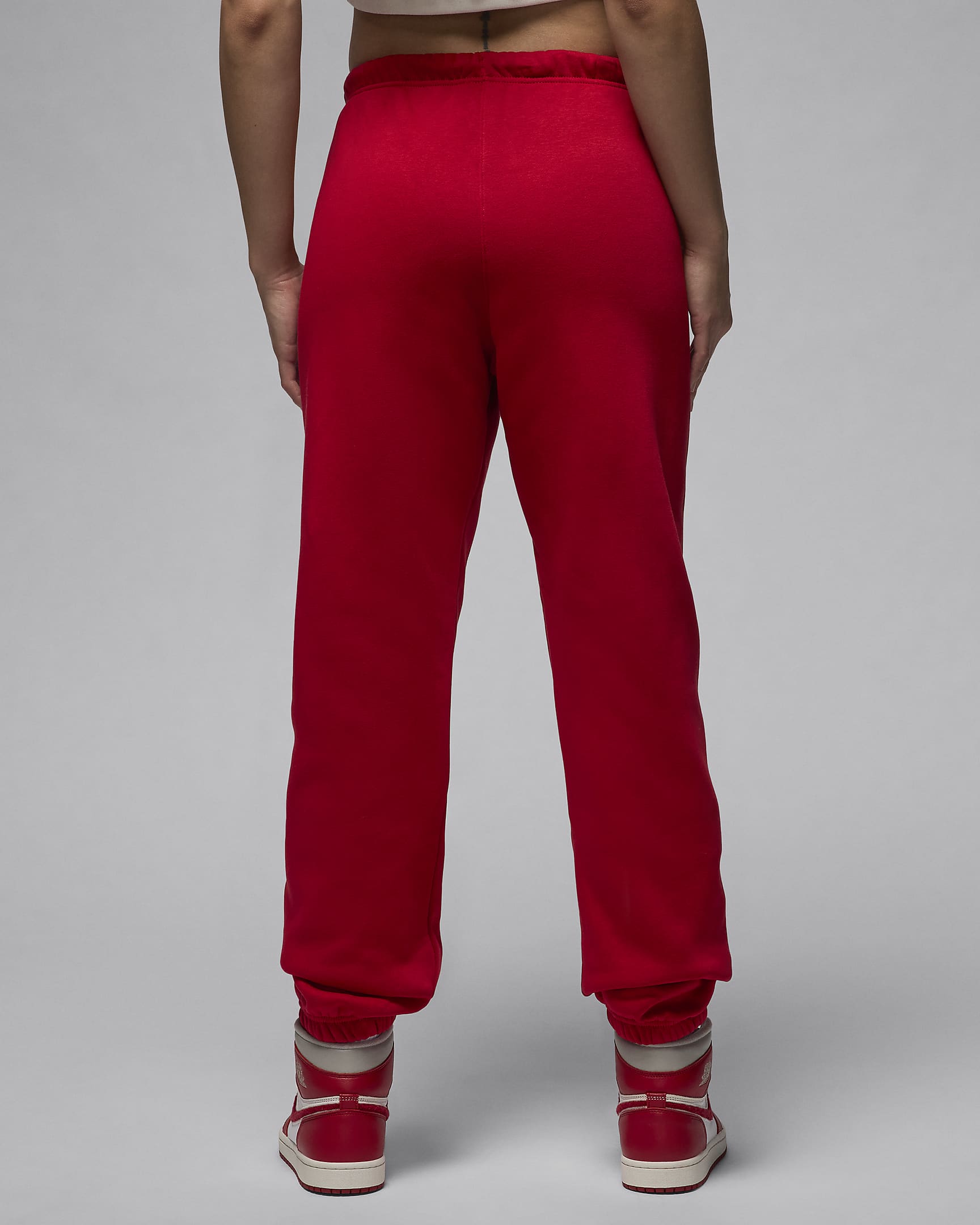 Jordan Brooklyn Fleece Pantalón - Mujer - Gym Red/Blanco