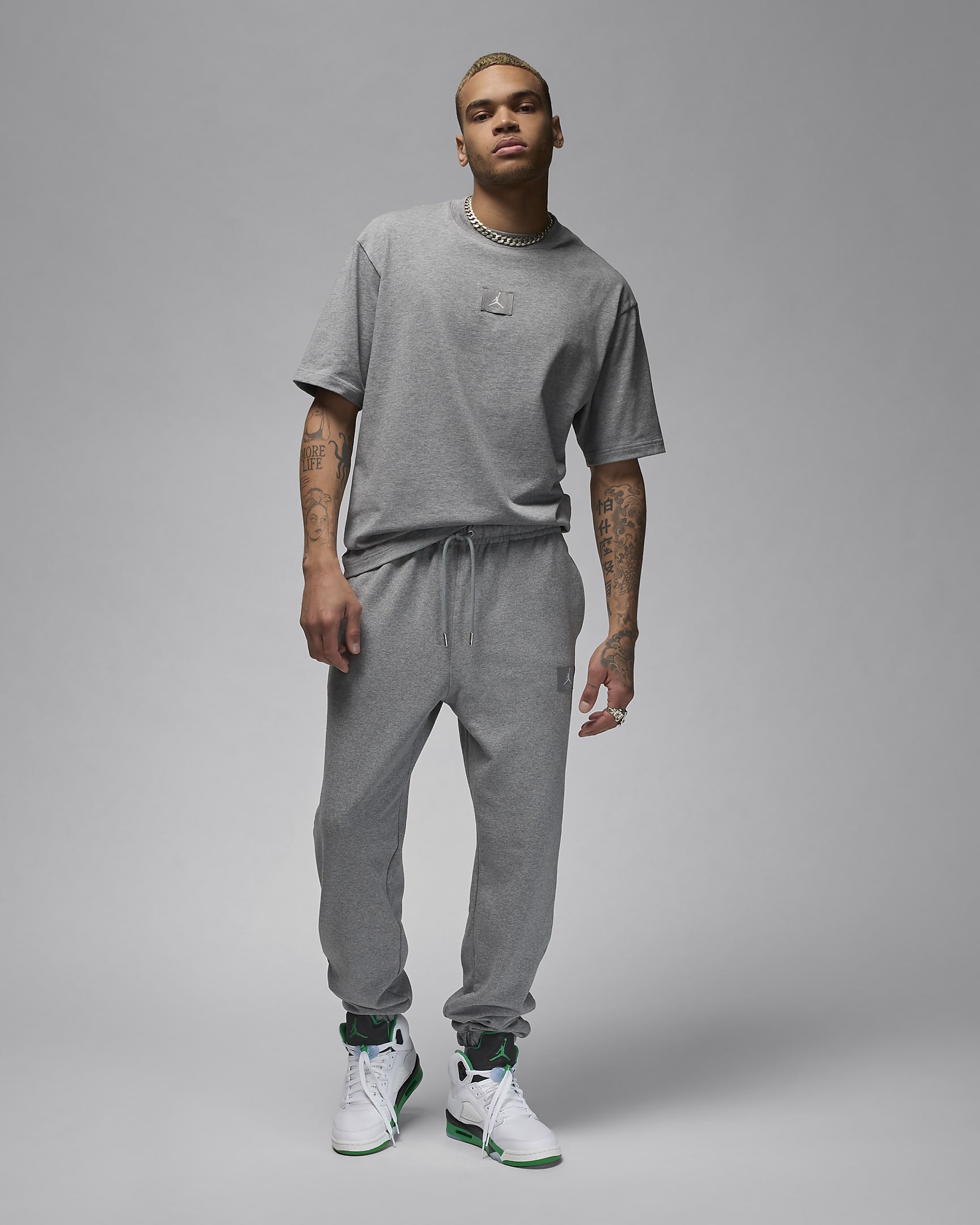 Jordan Flight Fleece Men's Pants - Carbon Heather