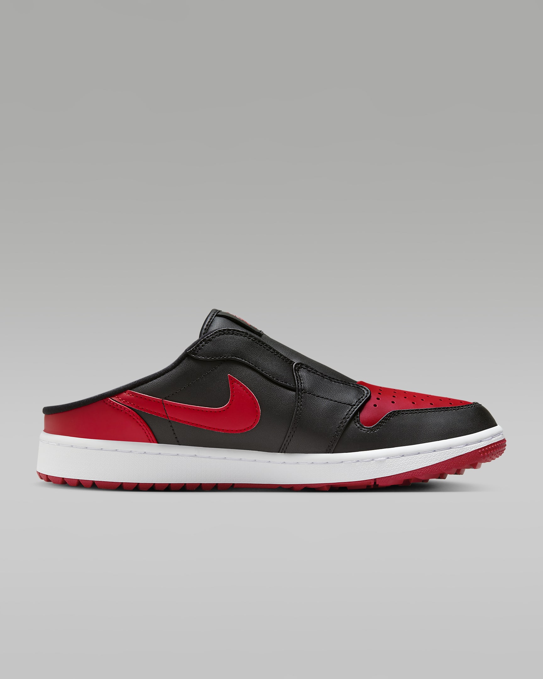 Air Jordan Mule Golfschuh - Schwarz/Weiß/Varsity Red