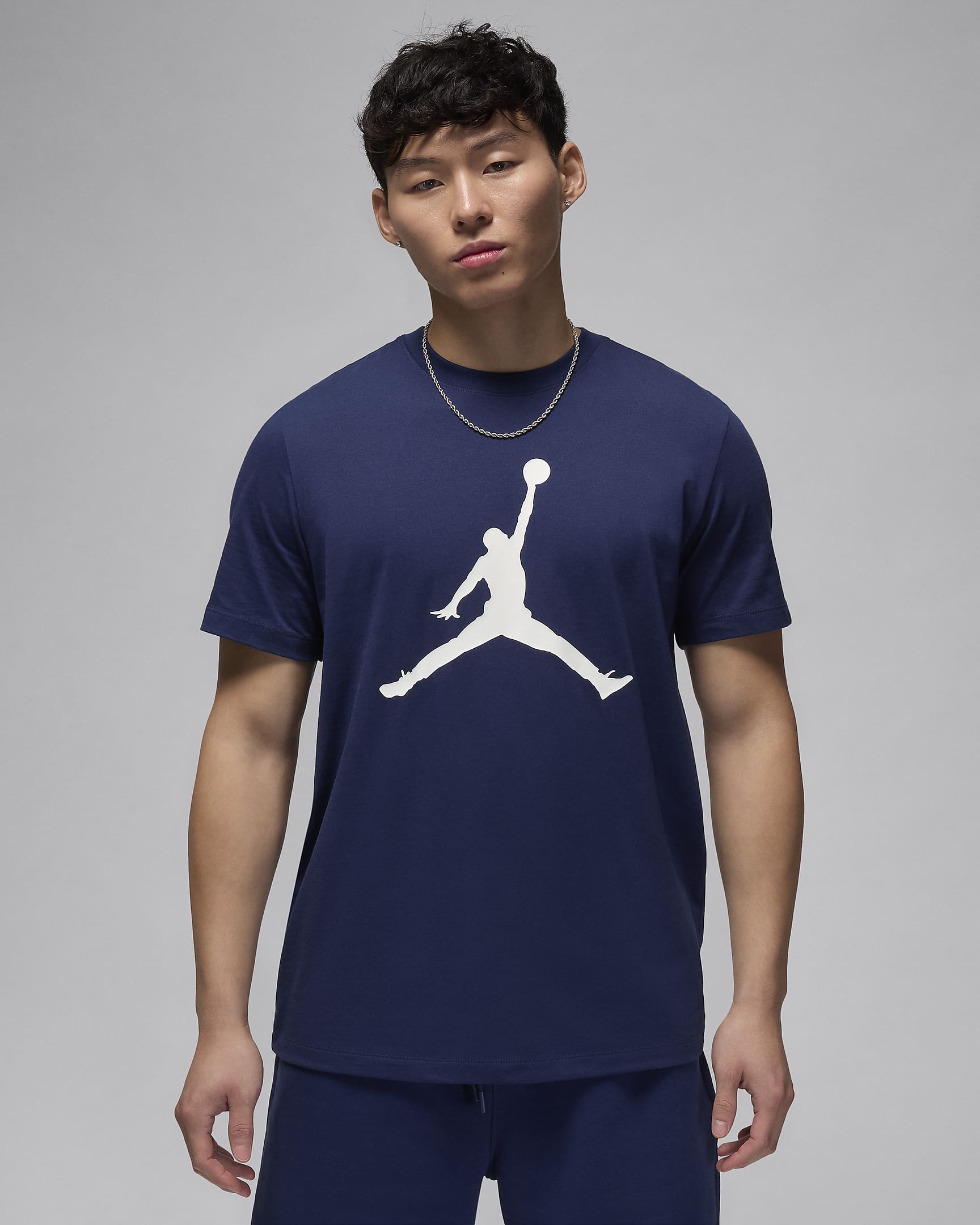 Pánské tričko Jordan Jumpman - Midnight Navy/Bílá