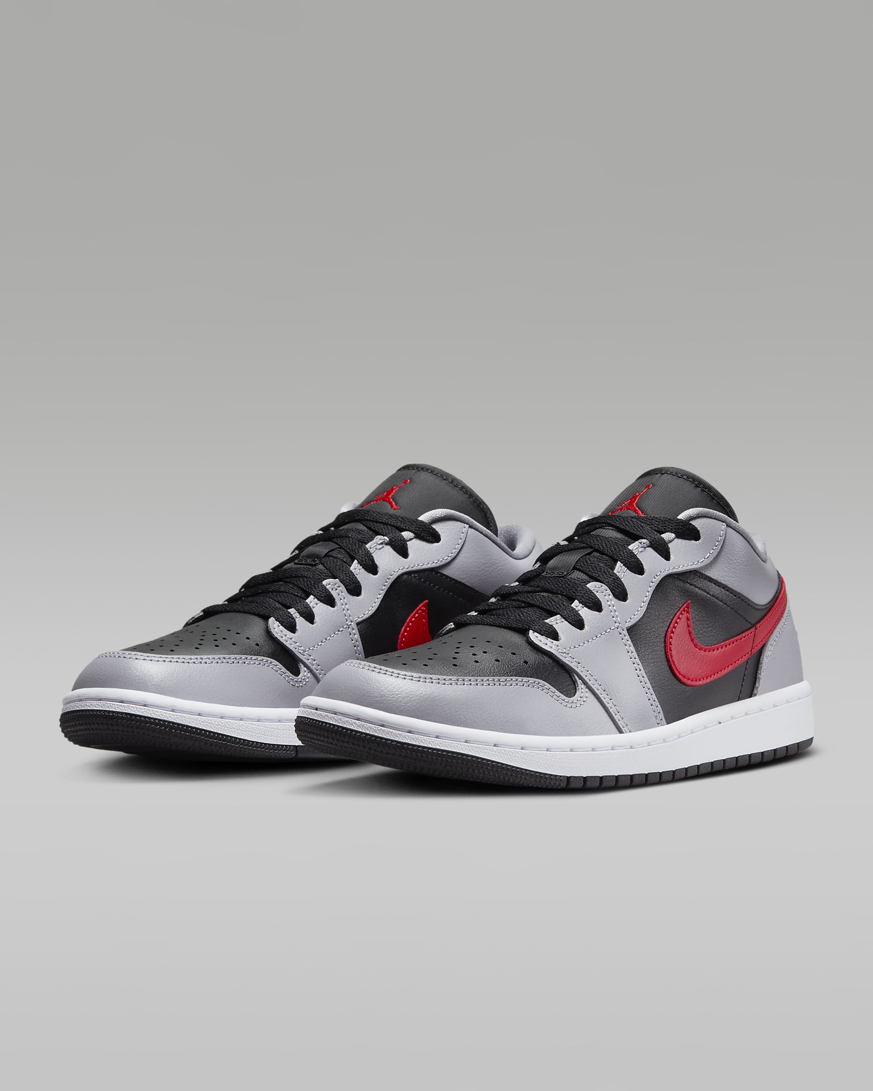 Air Jordan 1 Low Women's Shoes - Cement Grey/Black/White/Fire Red