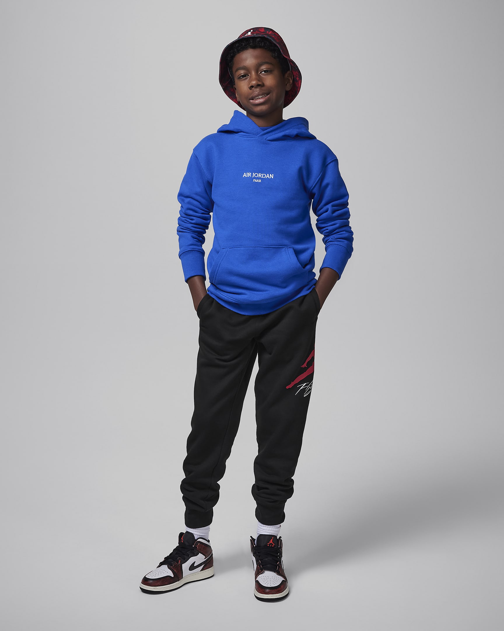 Jordan Big Kids' MJ Air Jordan Paris Pullover Hoodie - Game Royal