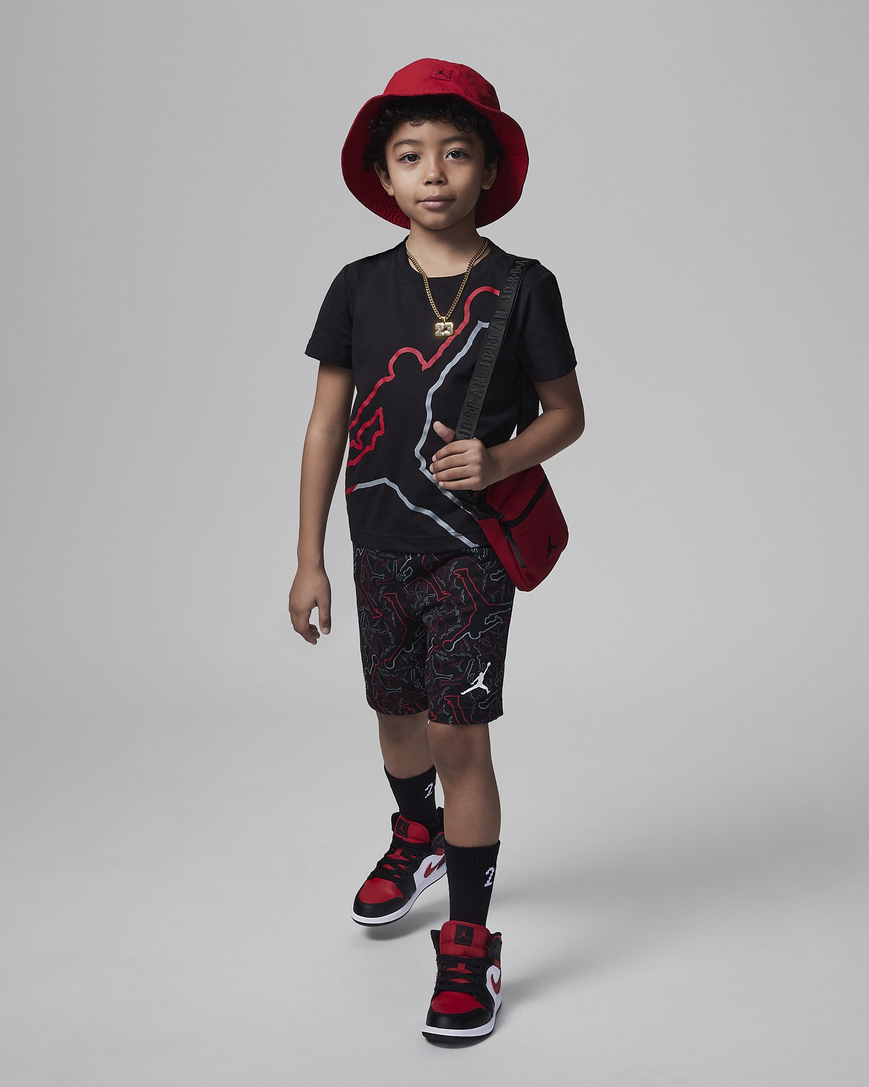 Jordan Air Jump-bled Shorts Set Little Kids' 2-Piece Set - Black