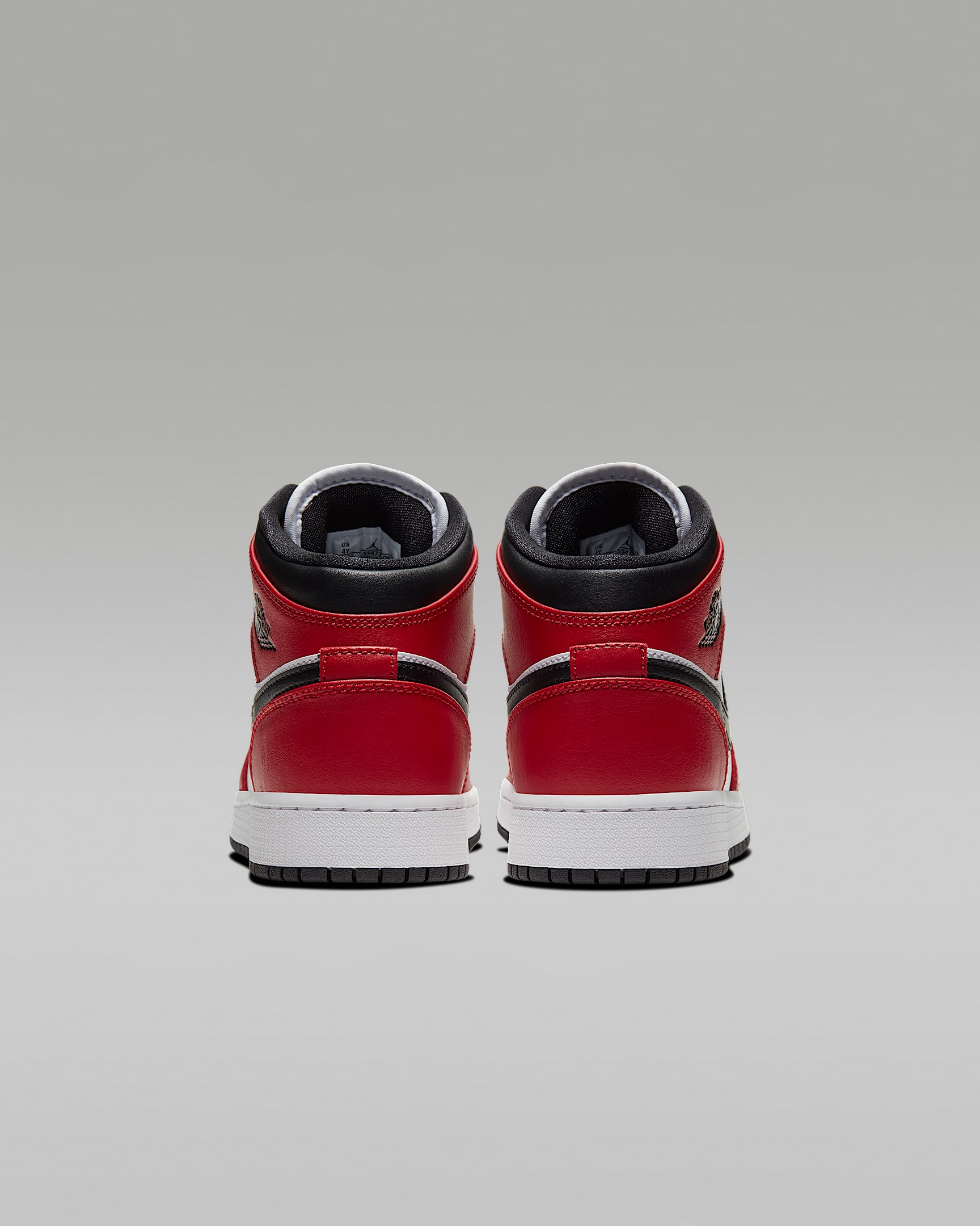 Chaussure Jordan 1 Mid pour ado - Noir/Gym Red/Noir