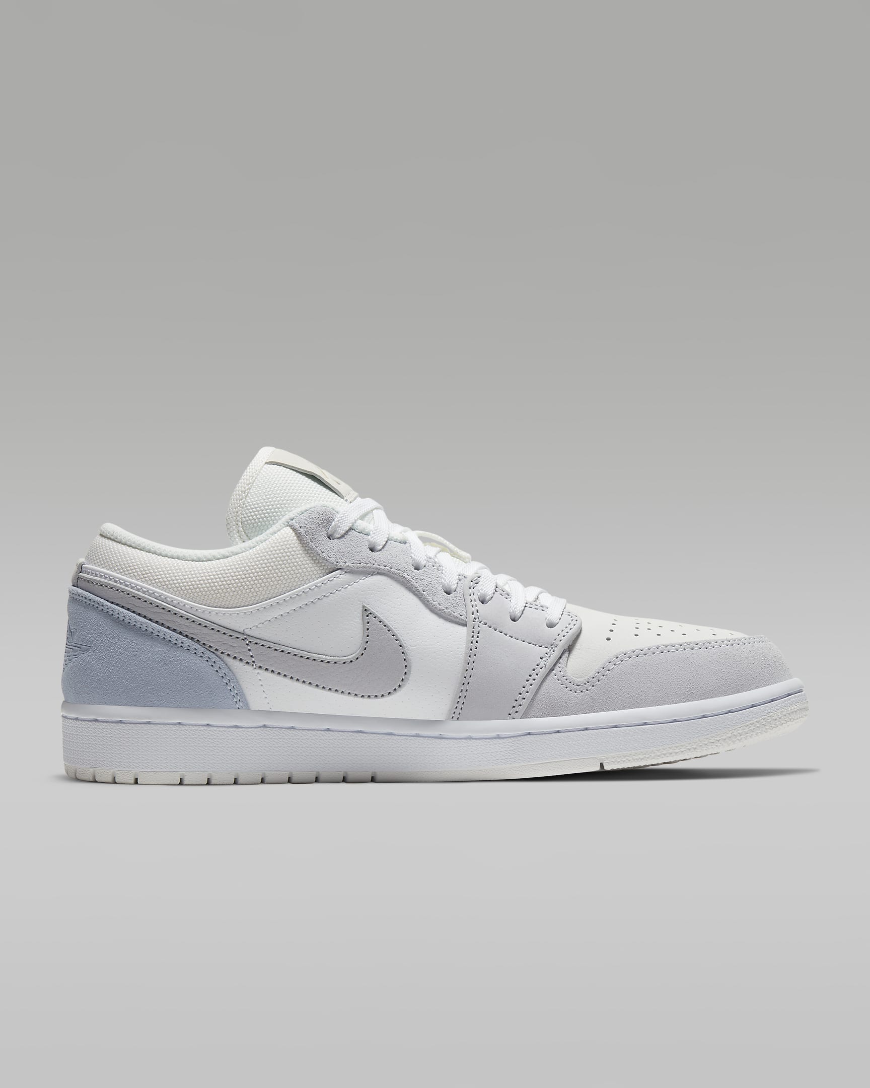 Air Jordan 1 Low Men's Shoes - White/Football Grey/Summit White/Sky Grey