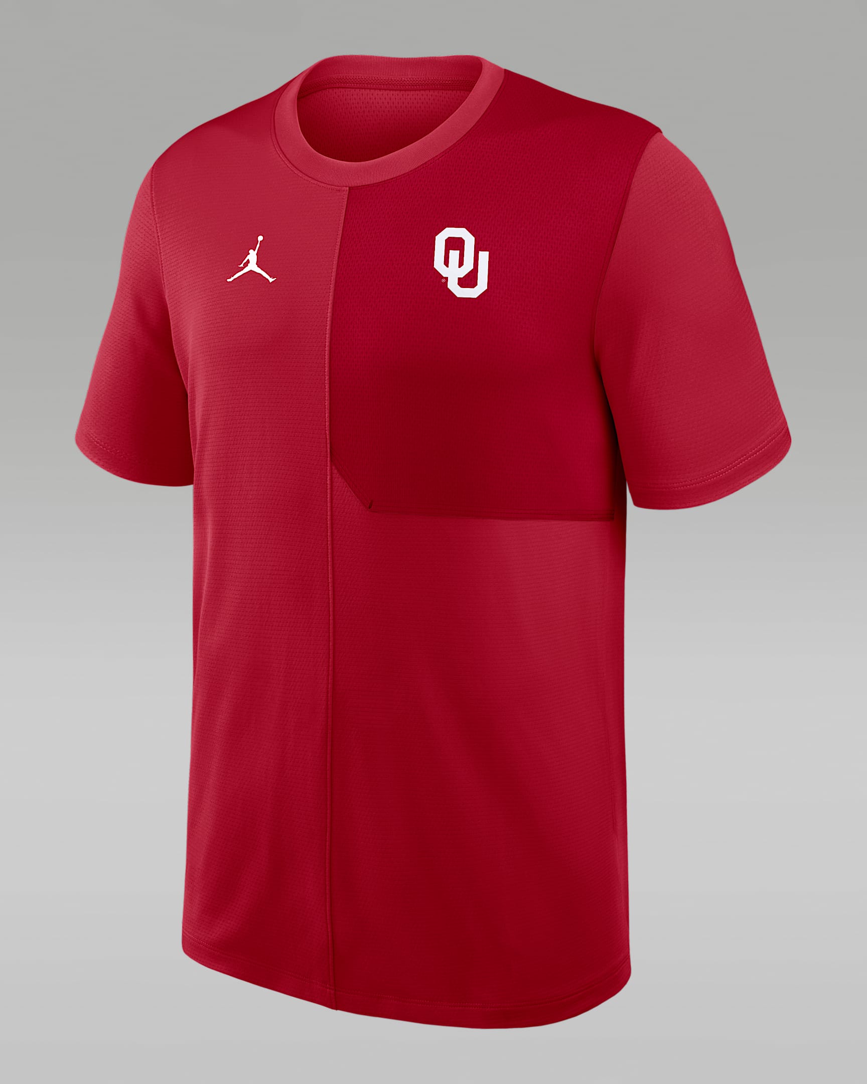 Oklahoma Sideline Coach Men's Jordan Brand Dri-FIT College Top - Crimson