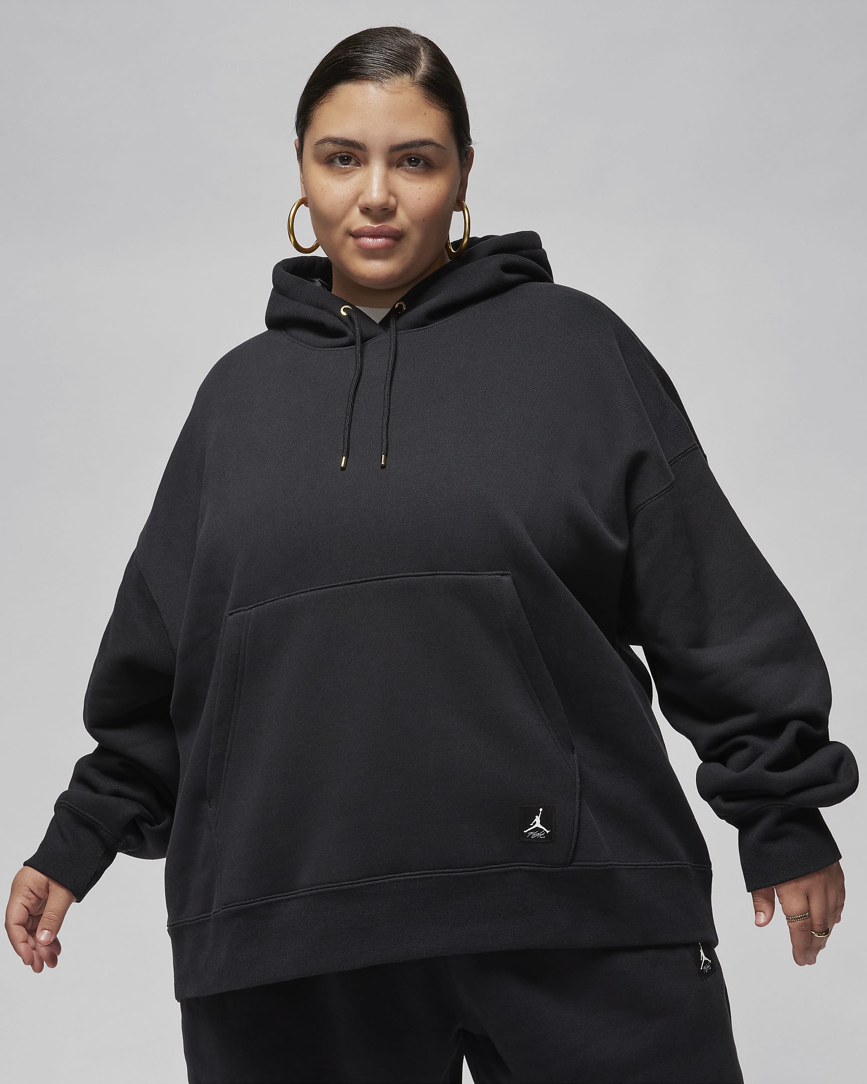 Sweat à capuche Jordan Flight Fleece pour femme (grande taille) - Noir