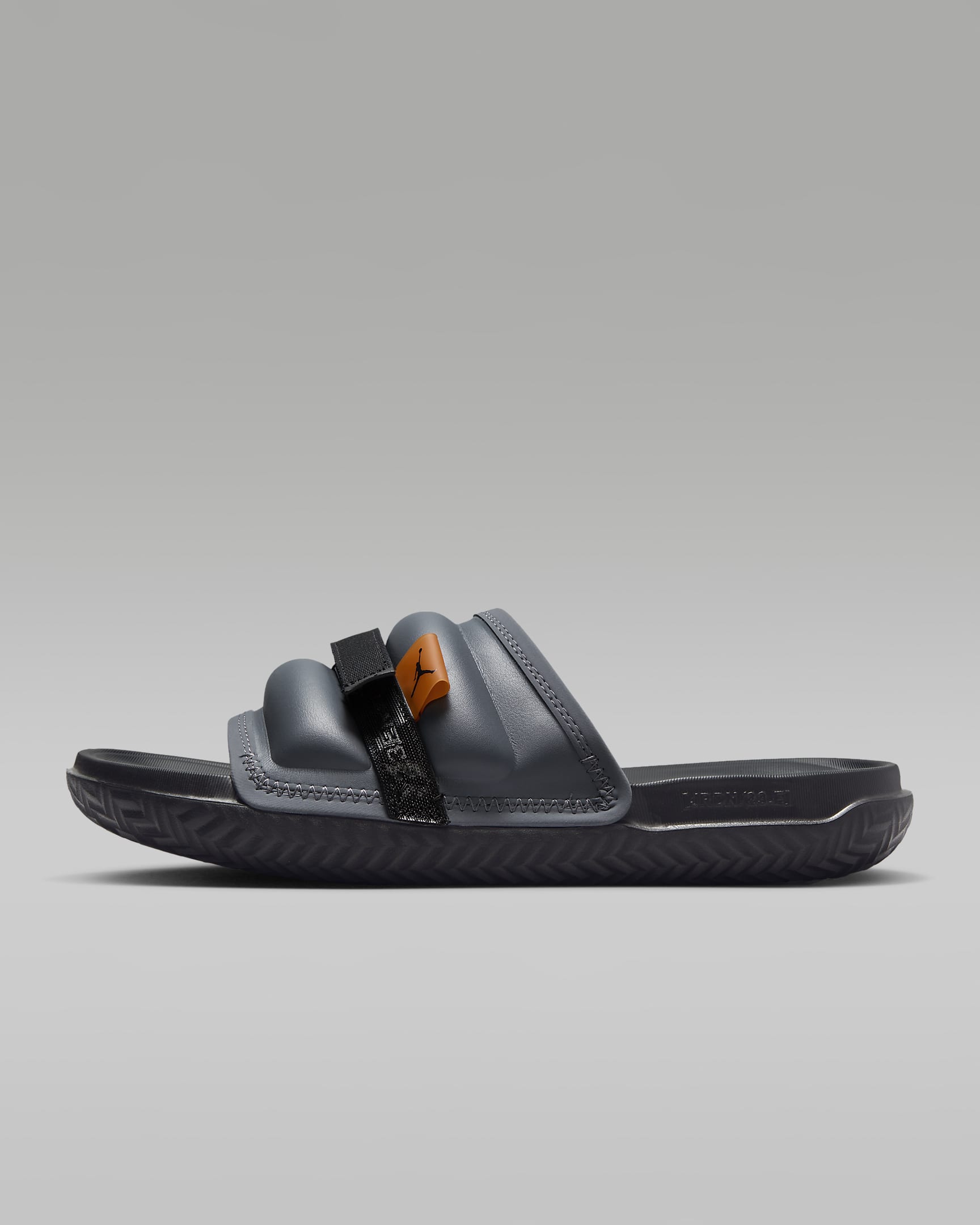 Jordan Super Play Men's Slides - Dark Grey/Gold Amber/Black