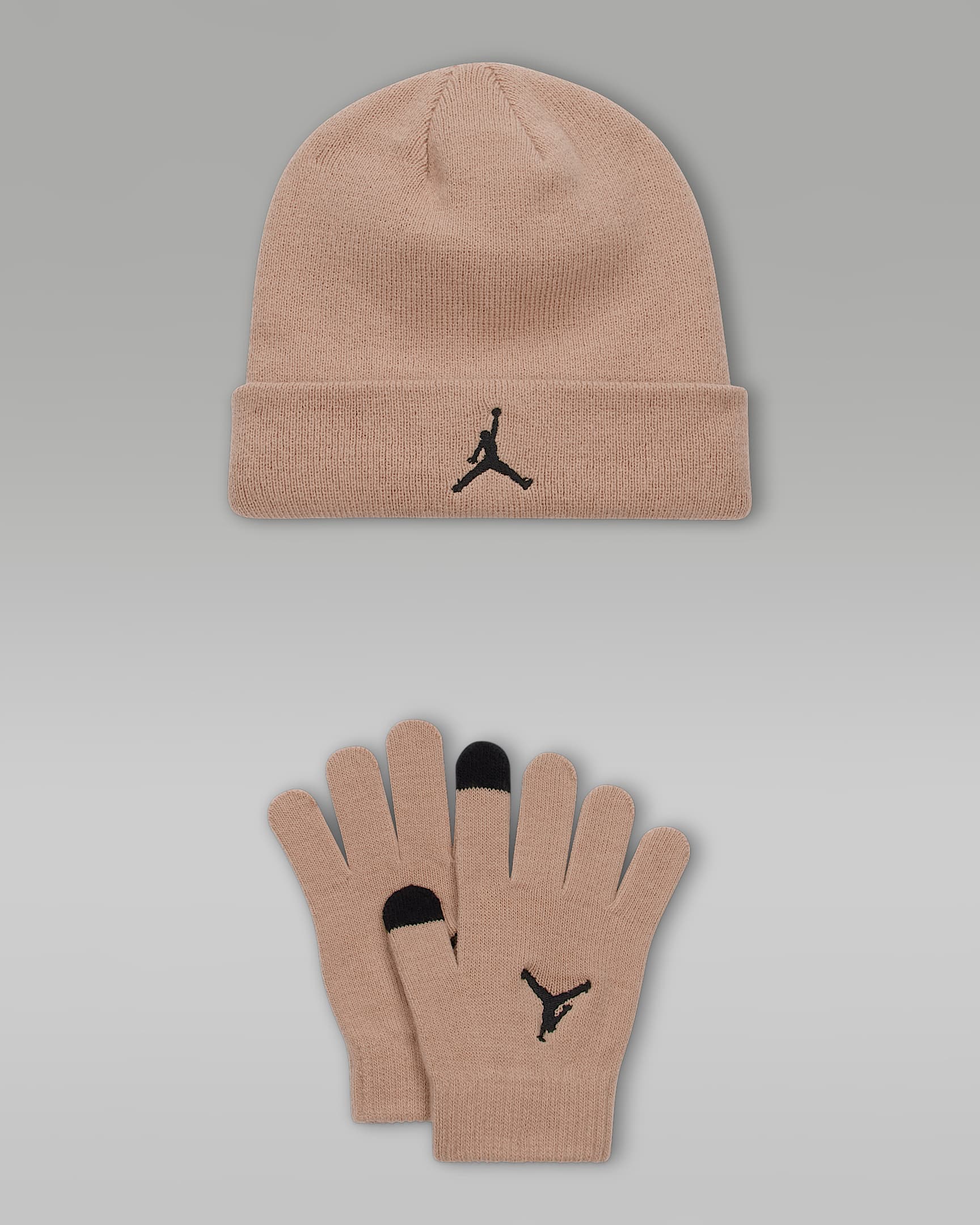 Jordan Essentials Older Kids' 2-Piece Beanie Set - Hemp