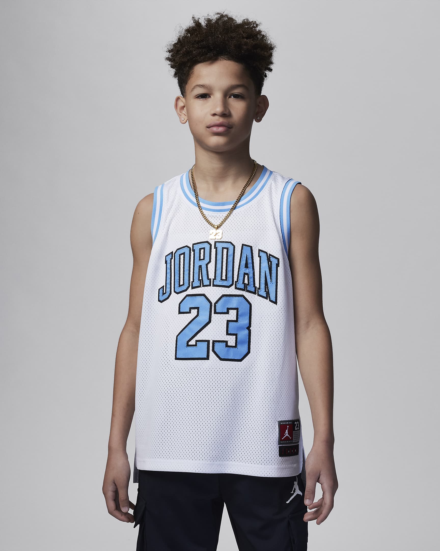 Tröja Jordan 23 Jersey för ungdom - Vit/University Blue