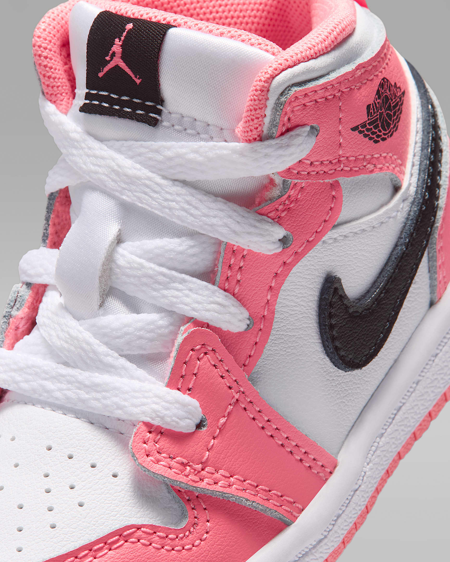 Jordan 1 Mid Baby/Toddler Shoes - Pink Gaze/White/Black