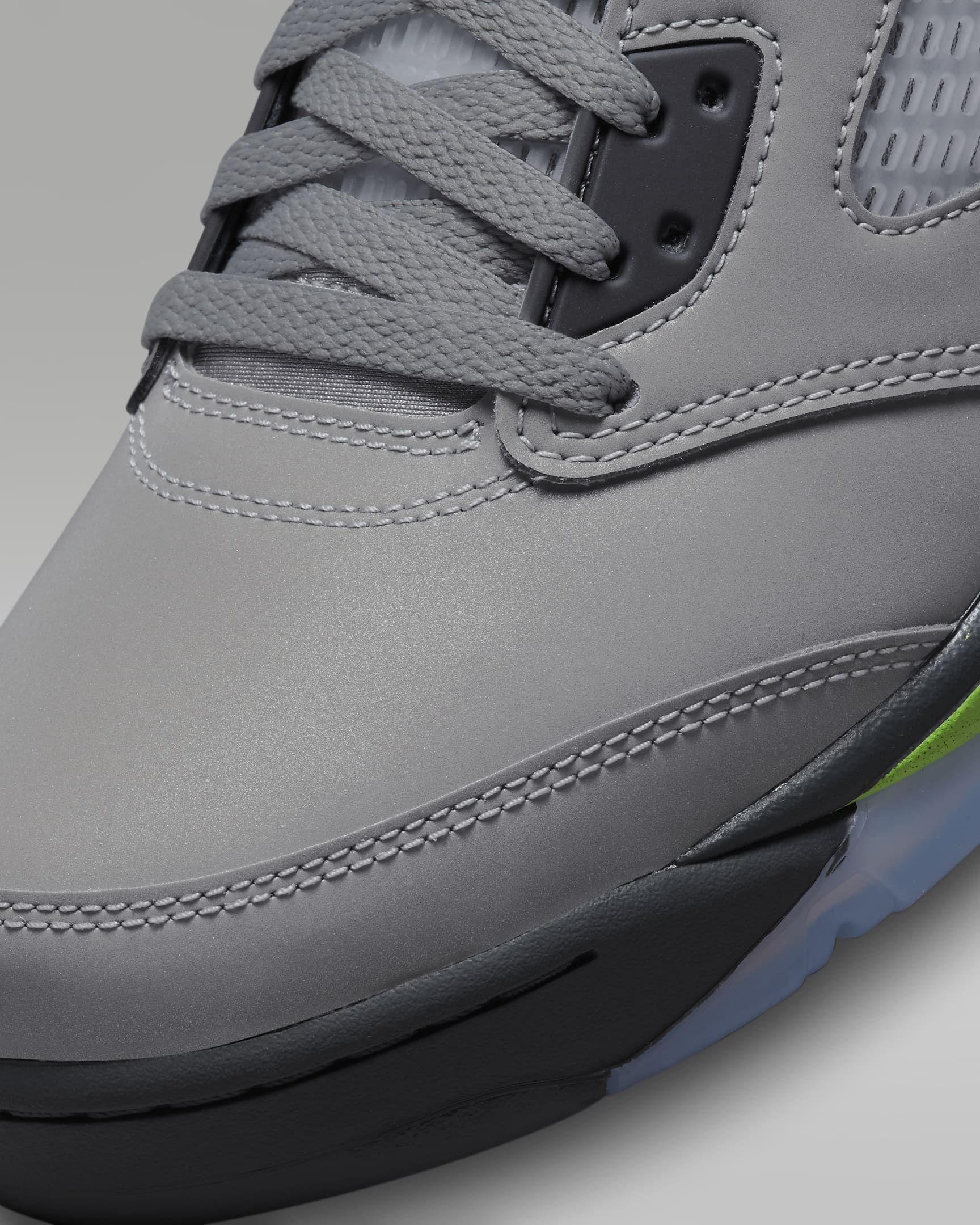 Chaussure Air Jordan 5 Retro « Green Bean » pour Homme - Silver/Flint Grey/Green Bean