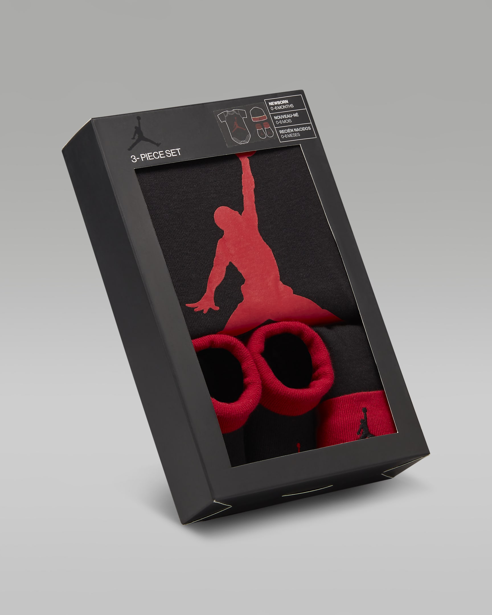 Jordan Baby 3-Piece Box Set - Black/Gym Red