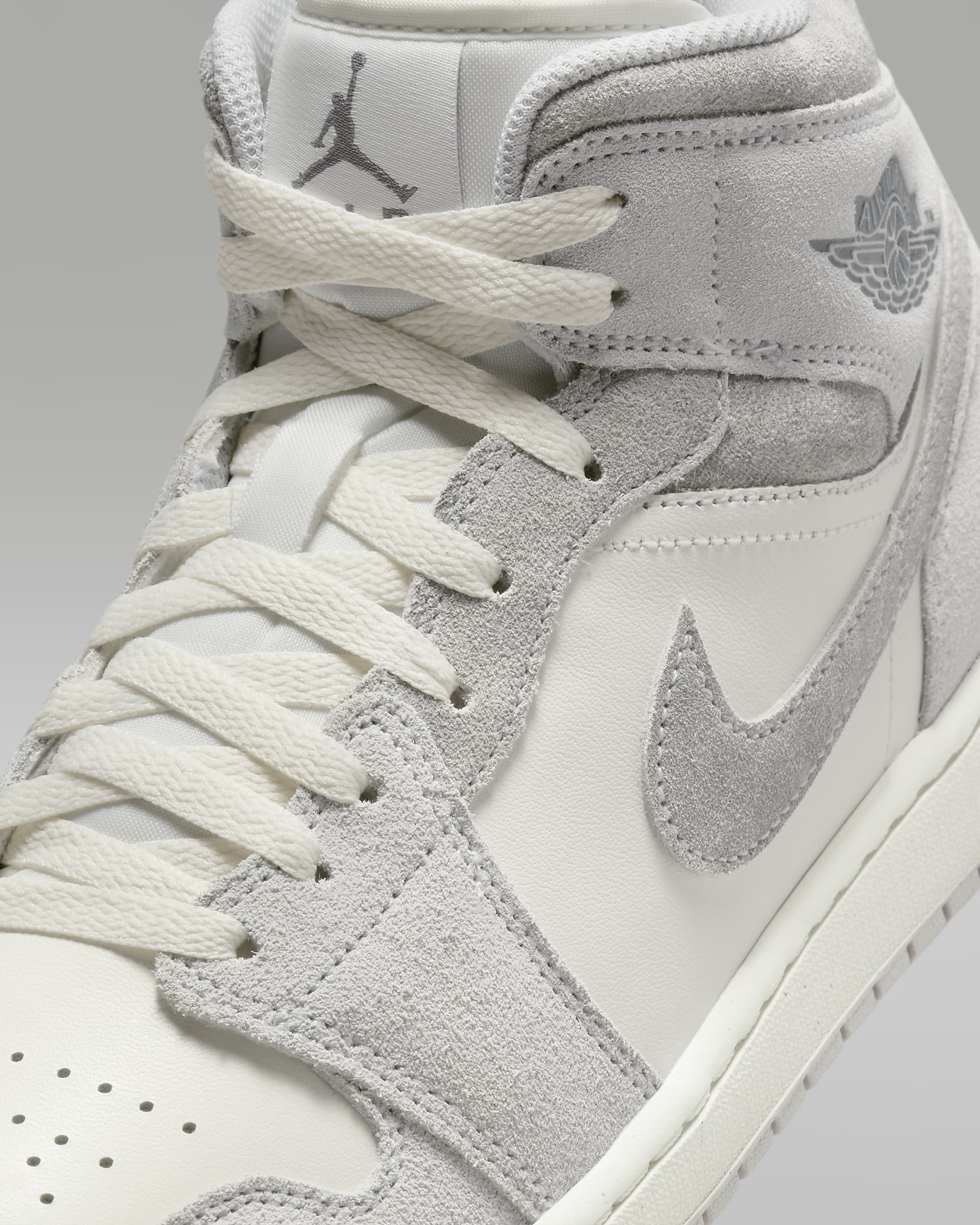 Air Jordan 1 Mid SE-sko til mænd - Neutral Grey/Sail/Smoke Grey