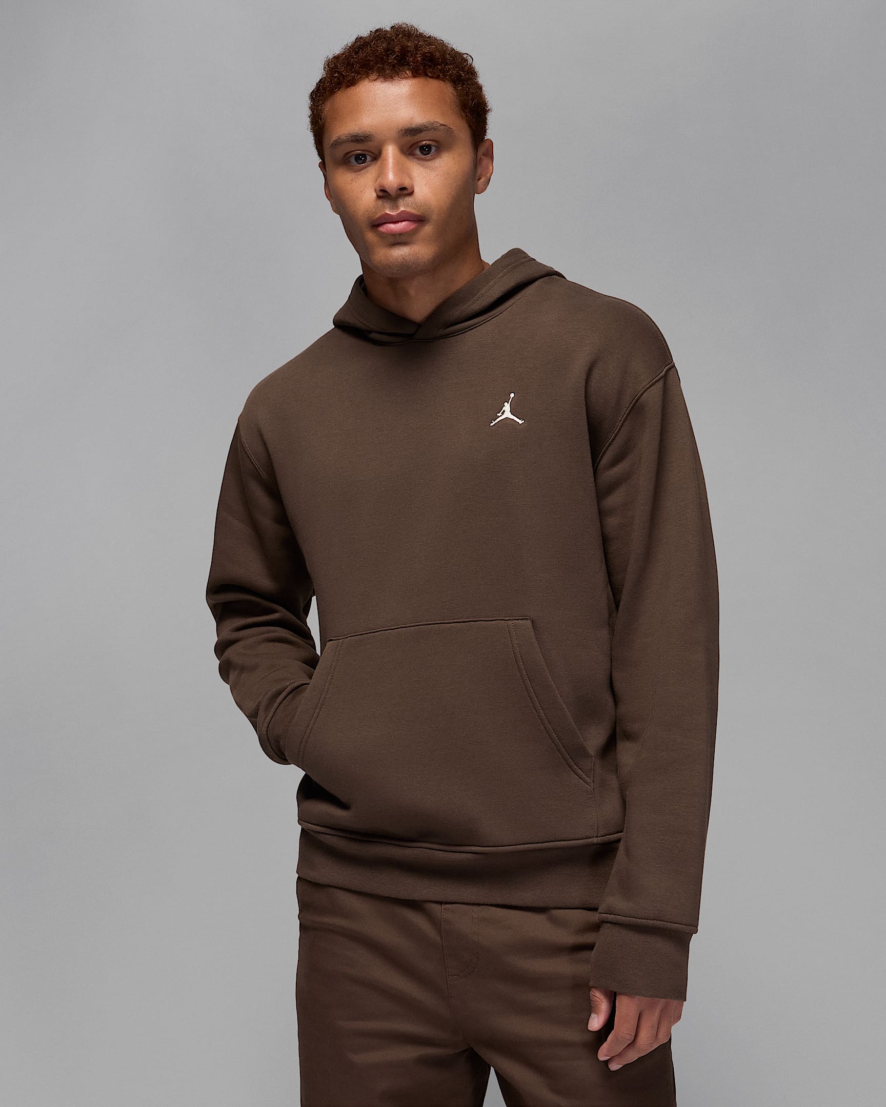 Jordan Brooklyn Fleece Men's Pullover Hoodie - Baroque Brown/Sail