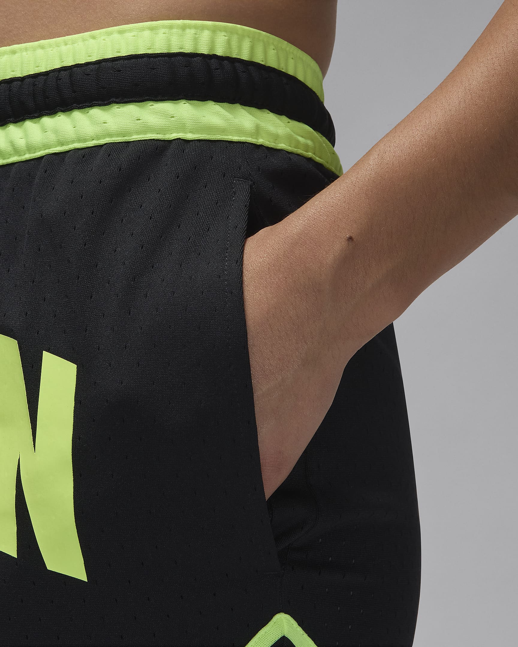 Jordan Sport Dri-FIT Diamond Shorts für Herren - Schwarz/Volt Glow/Volt Glow