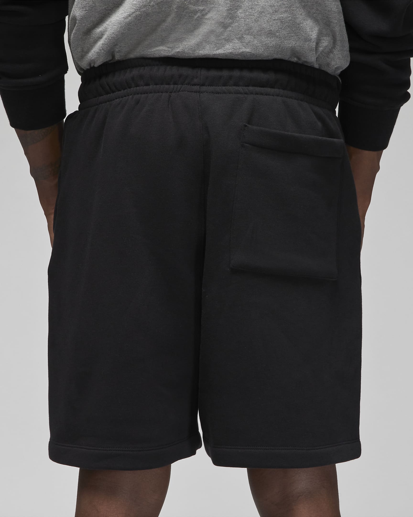 Short en tissu Fleece Jordan Brooklyn pour homme - Noir/Noir/Blanc