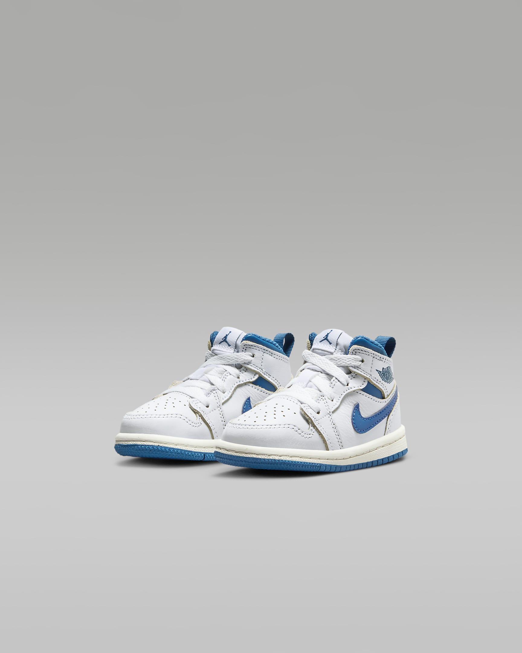 Jordan 1 Mid SE Baby/Toddler Shoes - White/Sail/Industrial Blue