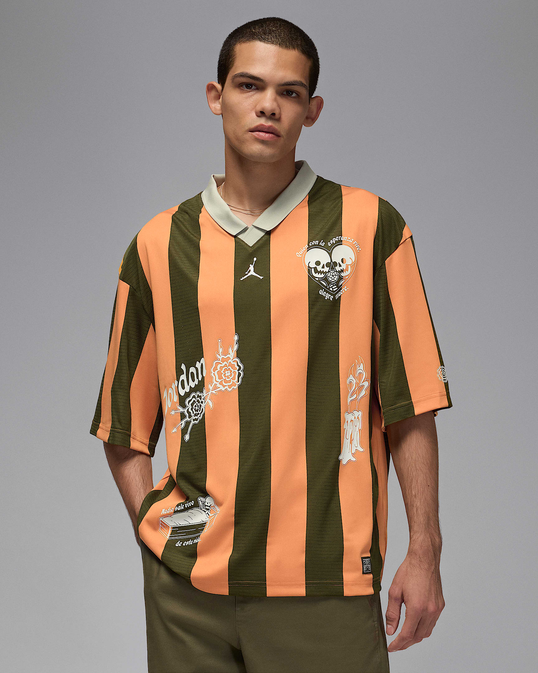 Playera de portero para hombre Jordan Brooklyn - Verde legión/Monarca/Piedra claro/Fantasma