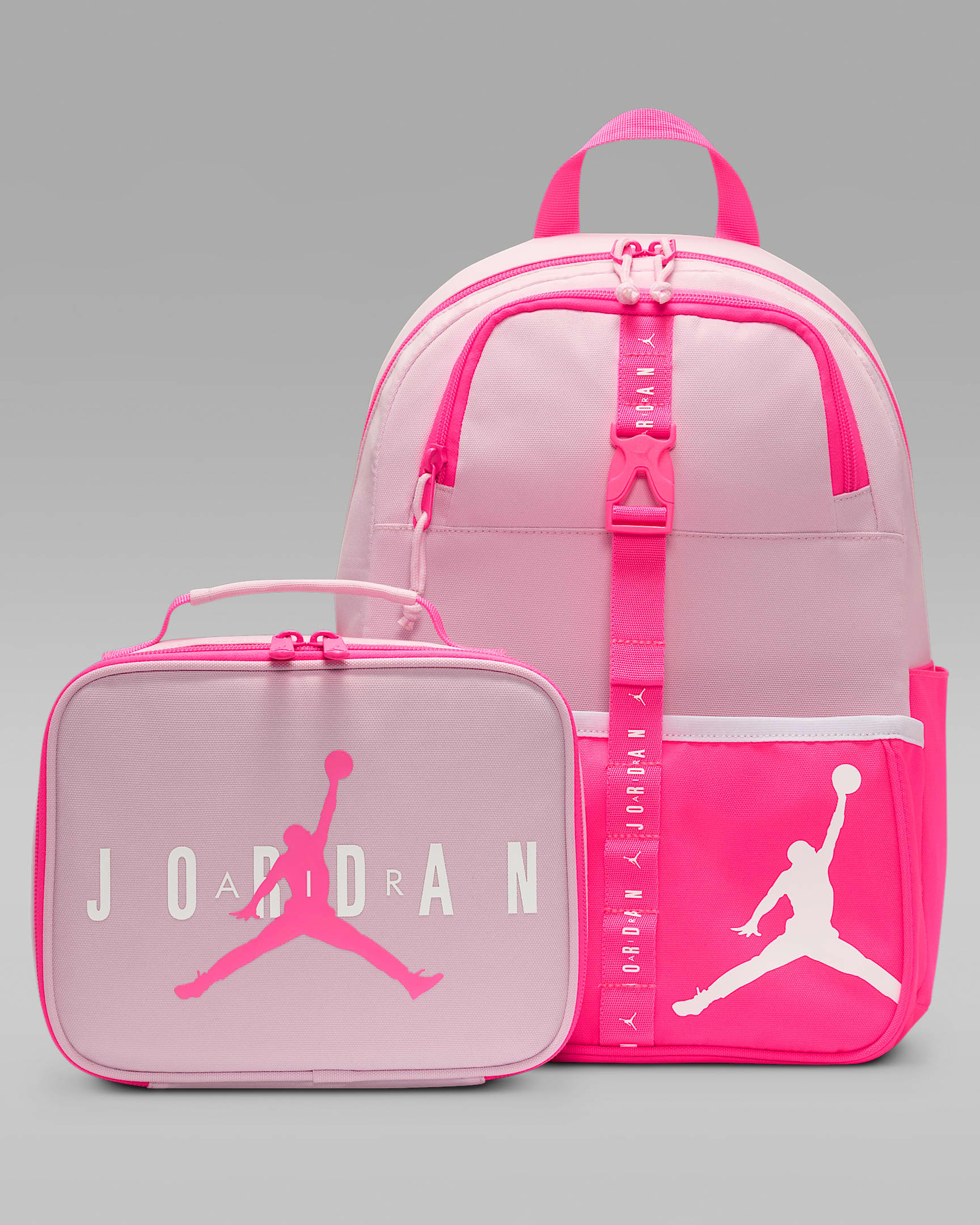 Batoh Air Jordan (18 l) s lunchboxem (3 l) pro větší děti - Pink Foam
