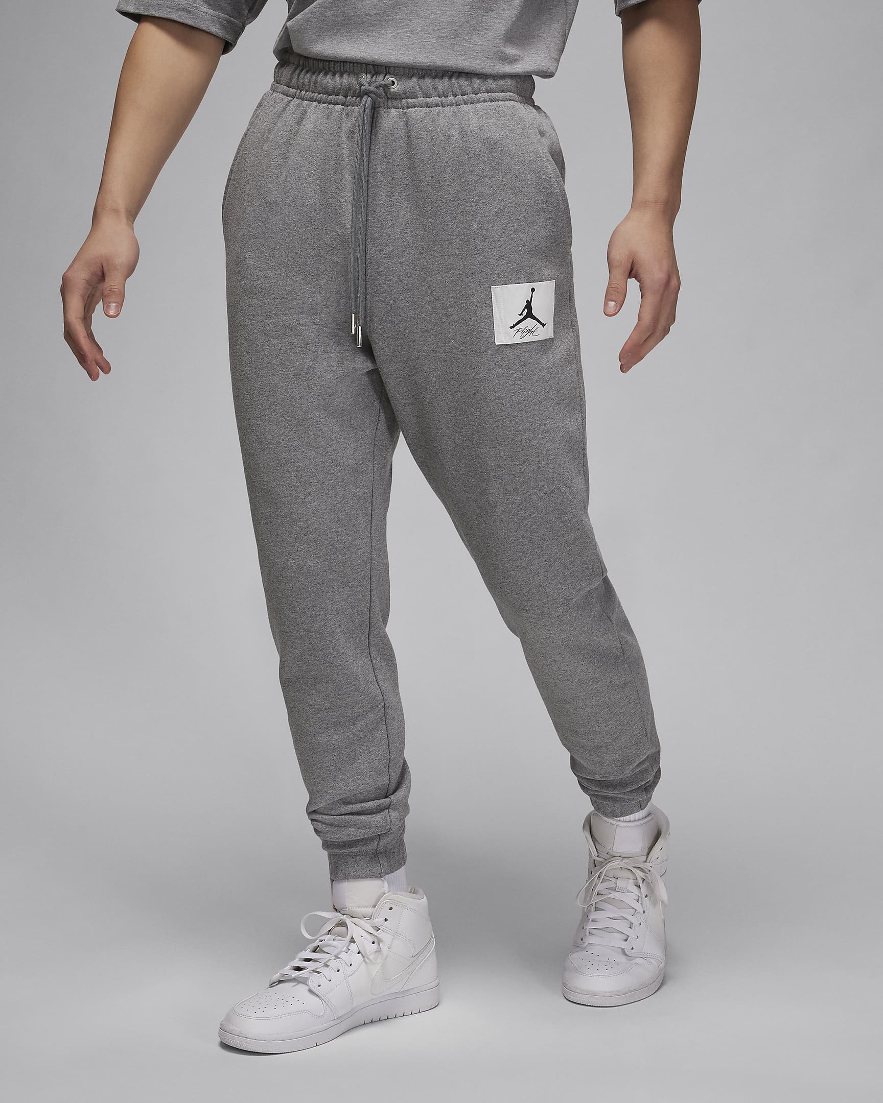 Jordan Essentials Men's Fleece Pants - Carbon Heather/Sail