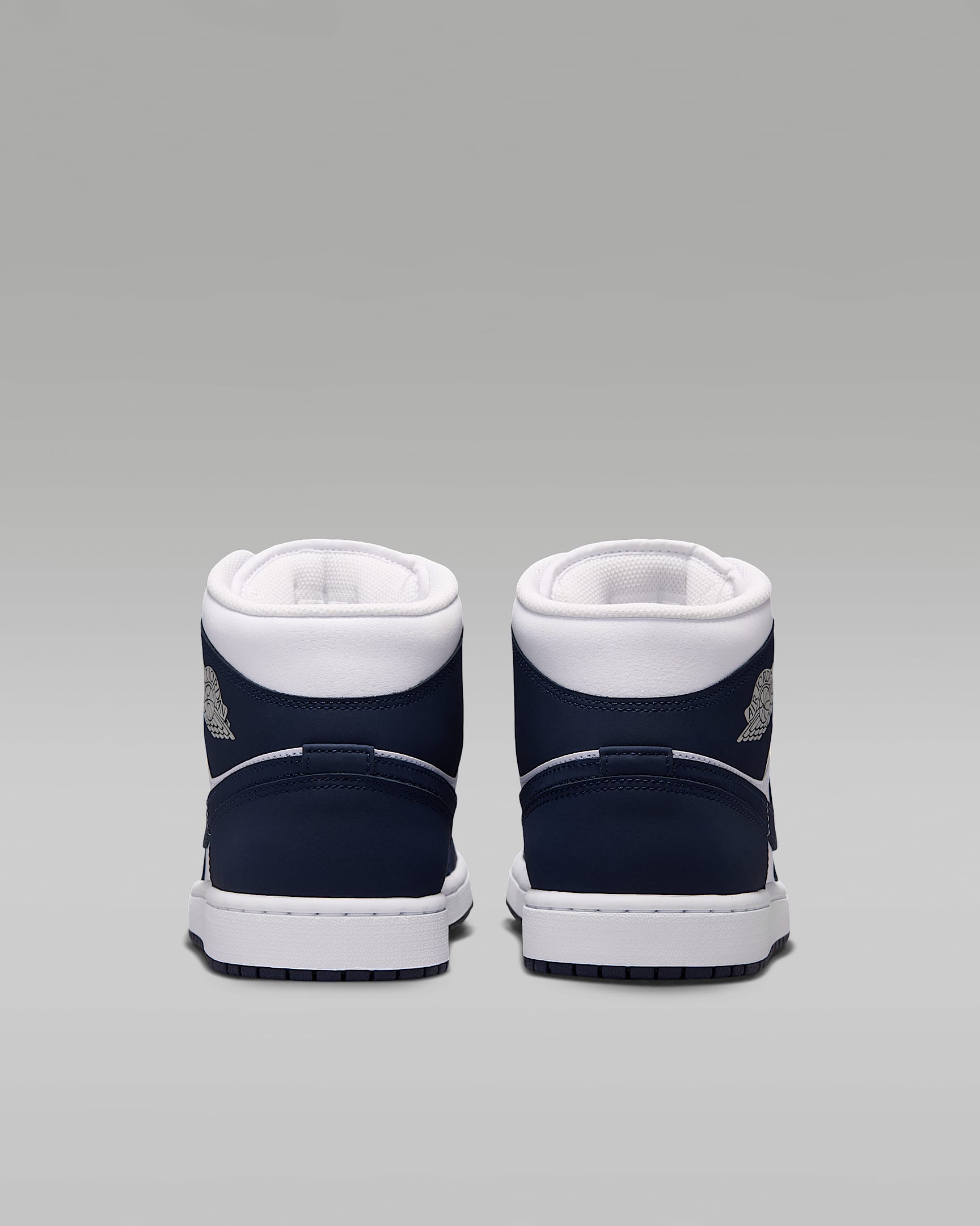 Air Jordan 1 Mid Schuh (Herren) - Obsidian/Weiß/Grey Fog/Obsidian