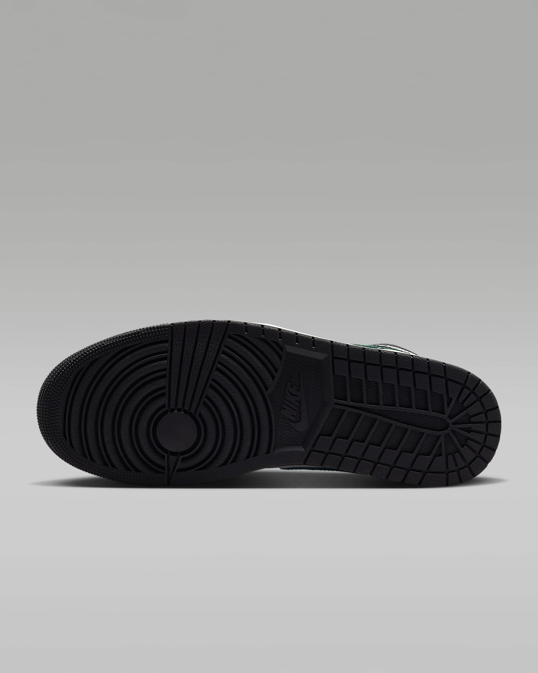 Air Jordan 1 Mid Men's Shoes - Black/Gorge Green/Summit White