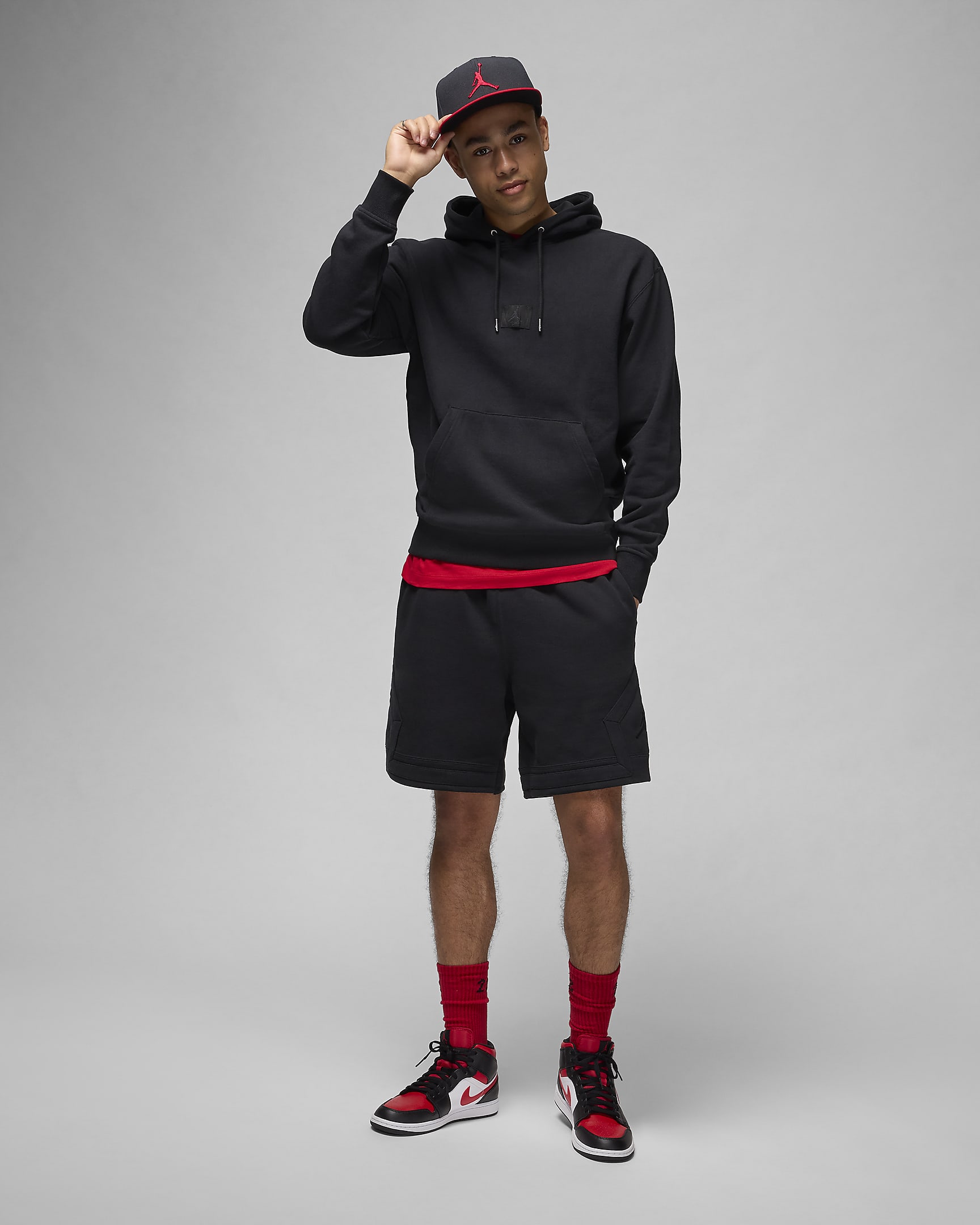 Jordan Flight Fleece Diamond shorts til herre - Svart