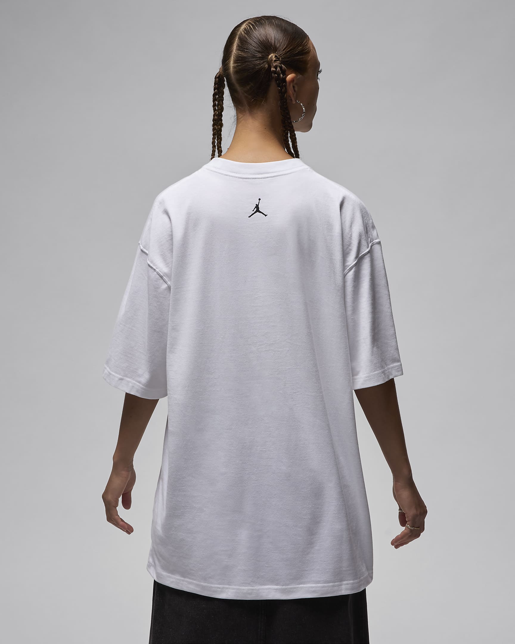 Playera con gráfico oversized para mujer Jordan - Blanco