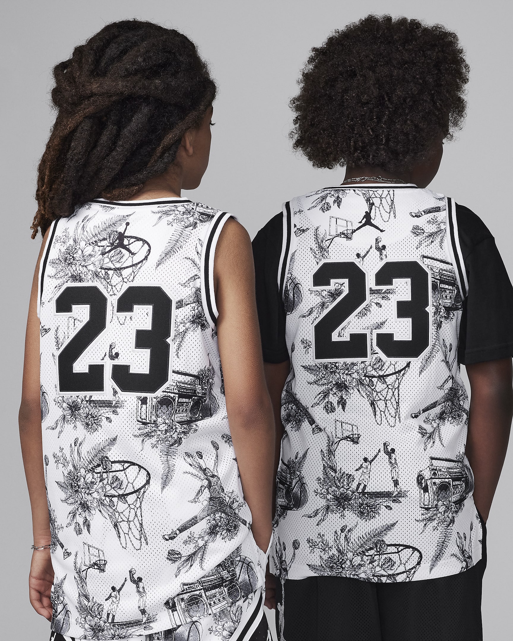 Jersey estampado para niños talla grande Jordan23 - Blanco