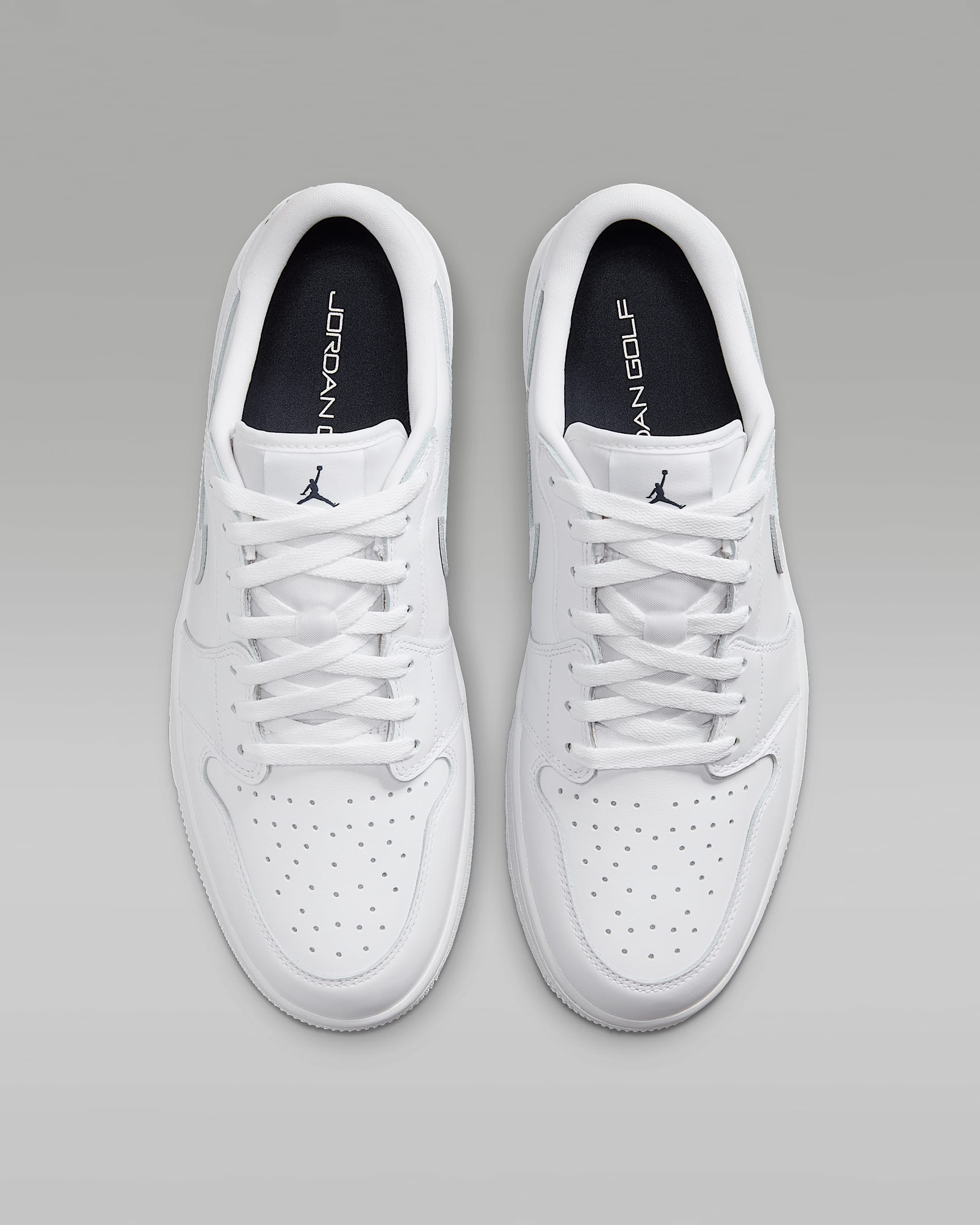 Air Jordan 1 Low G Golf Shoes - White/Obsidian/White/White