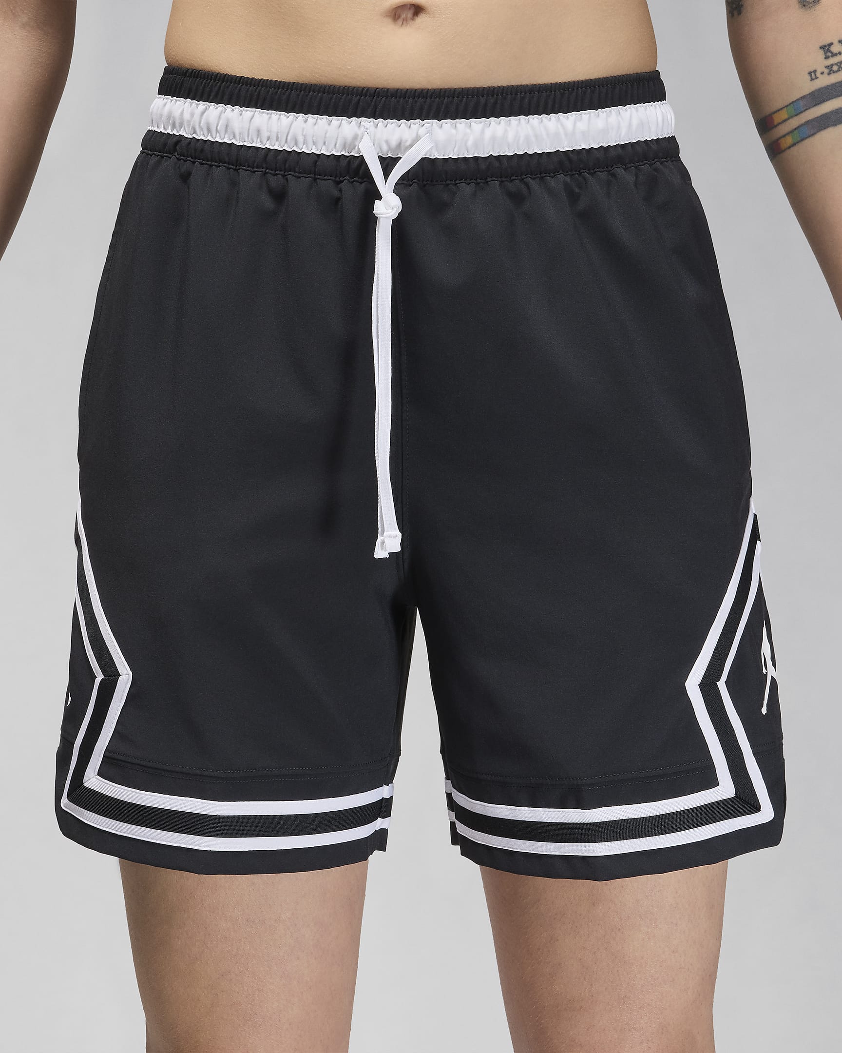 Jordan Sport Men's Dri-FIT Woven Diamond Shorts - Black/White/White