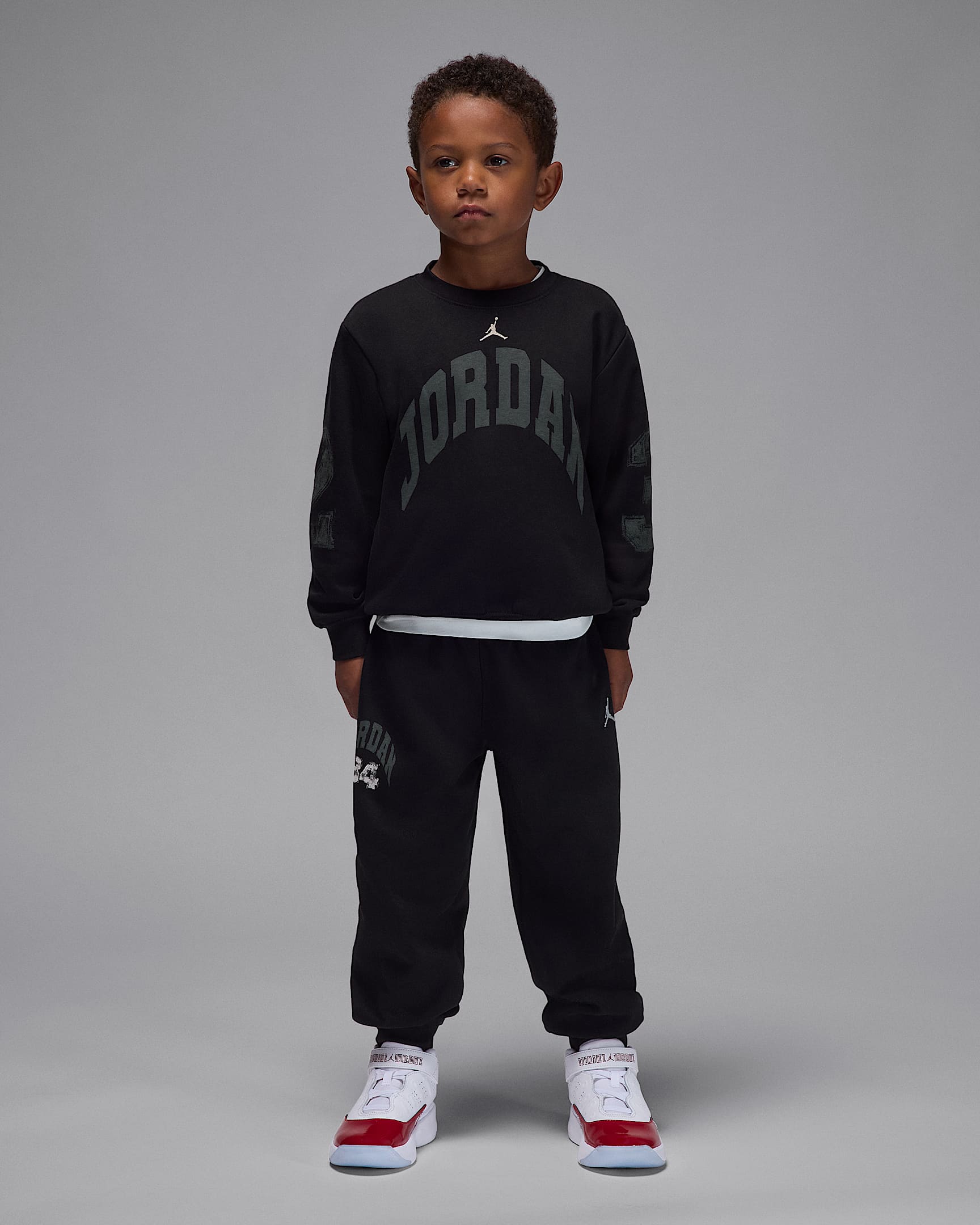 Dwuczęściowy zestaw z dzianiny dla małych dzieci Jumpman Jordan MVP - Czerń