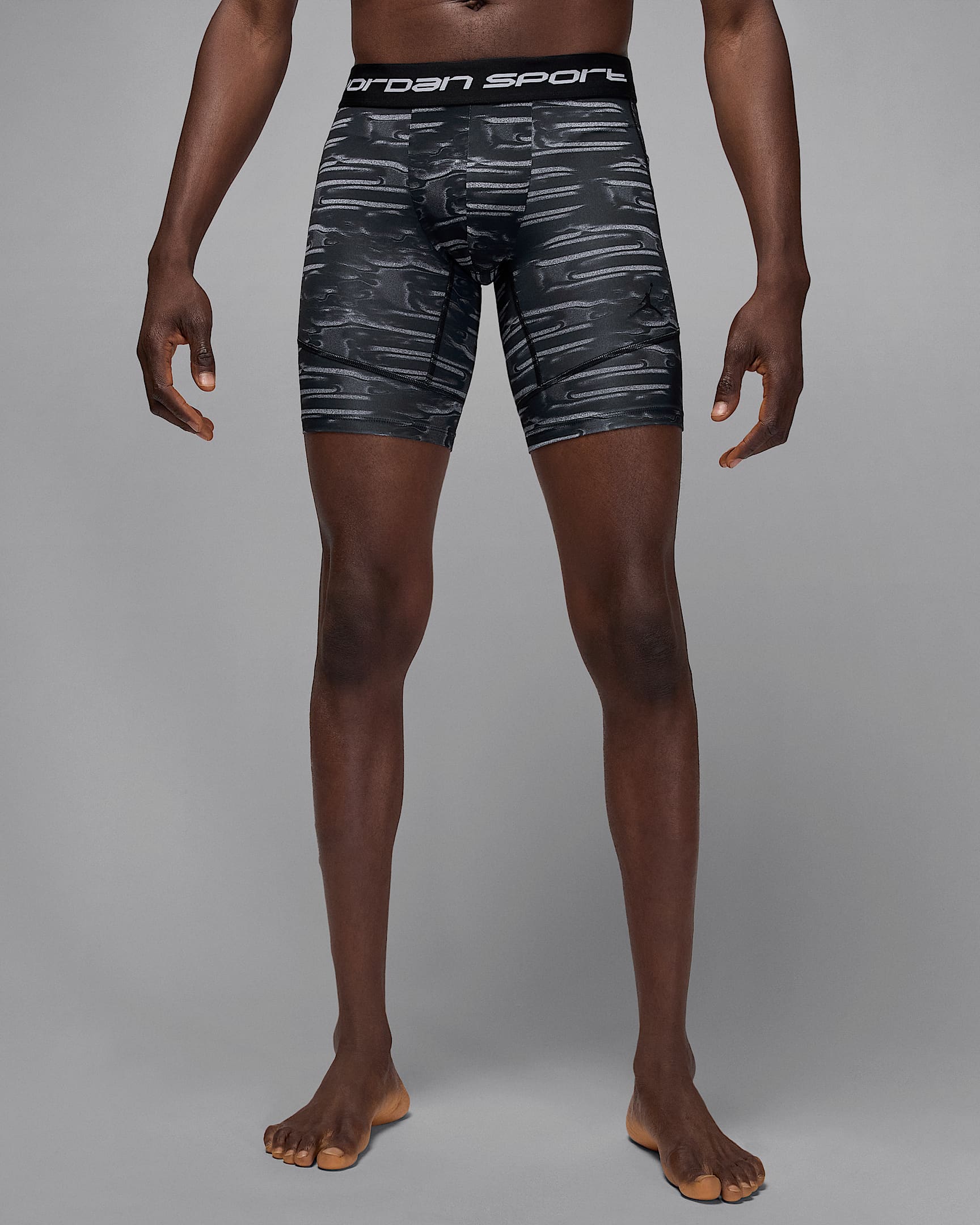 Jordan Sport Men's Dri-FIT Printed Base Layer Shorts - Black/Black
