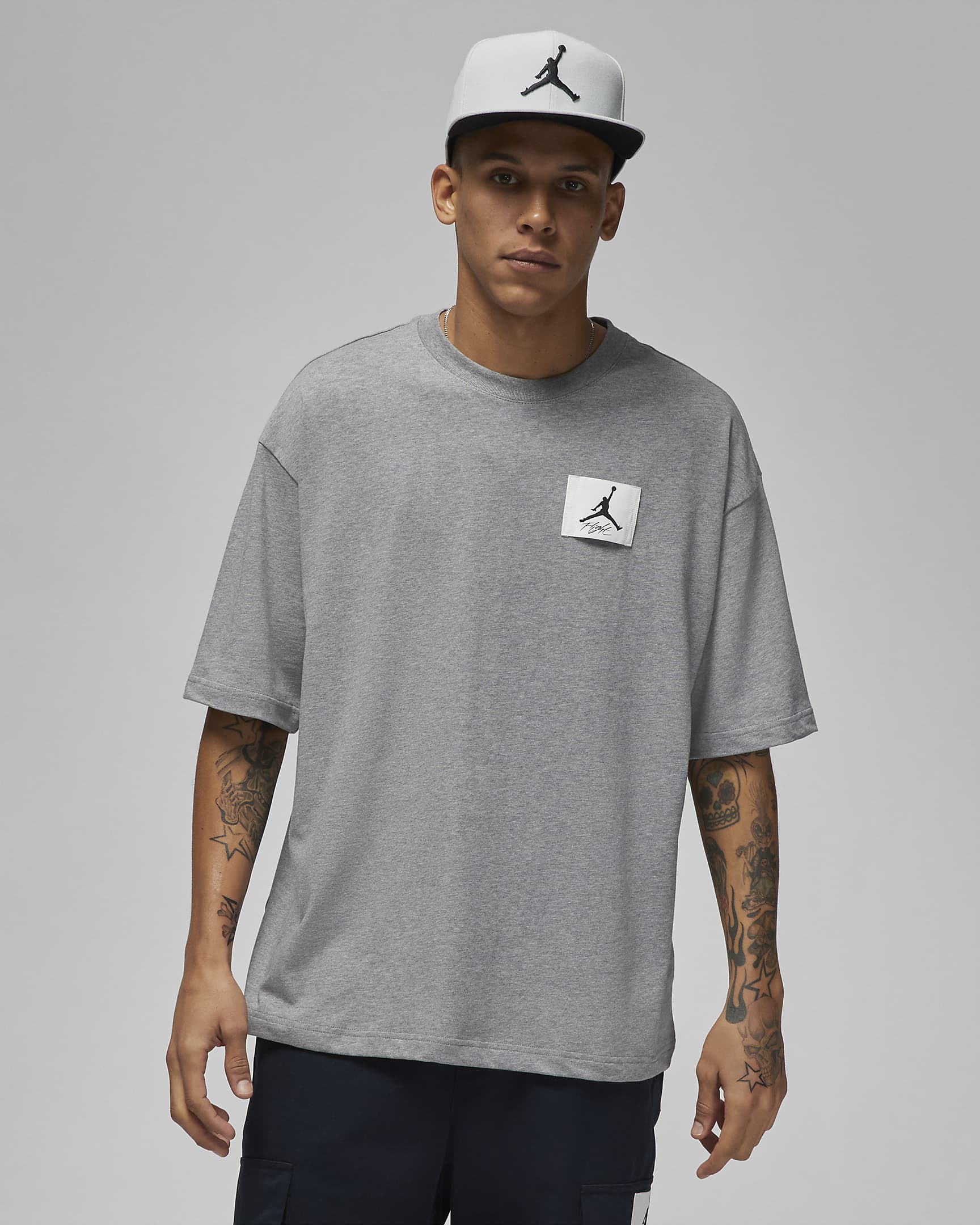 Jordan Flight Essentials Men's Oversized T-Shirt - Carbon Heather